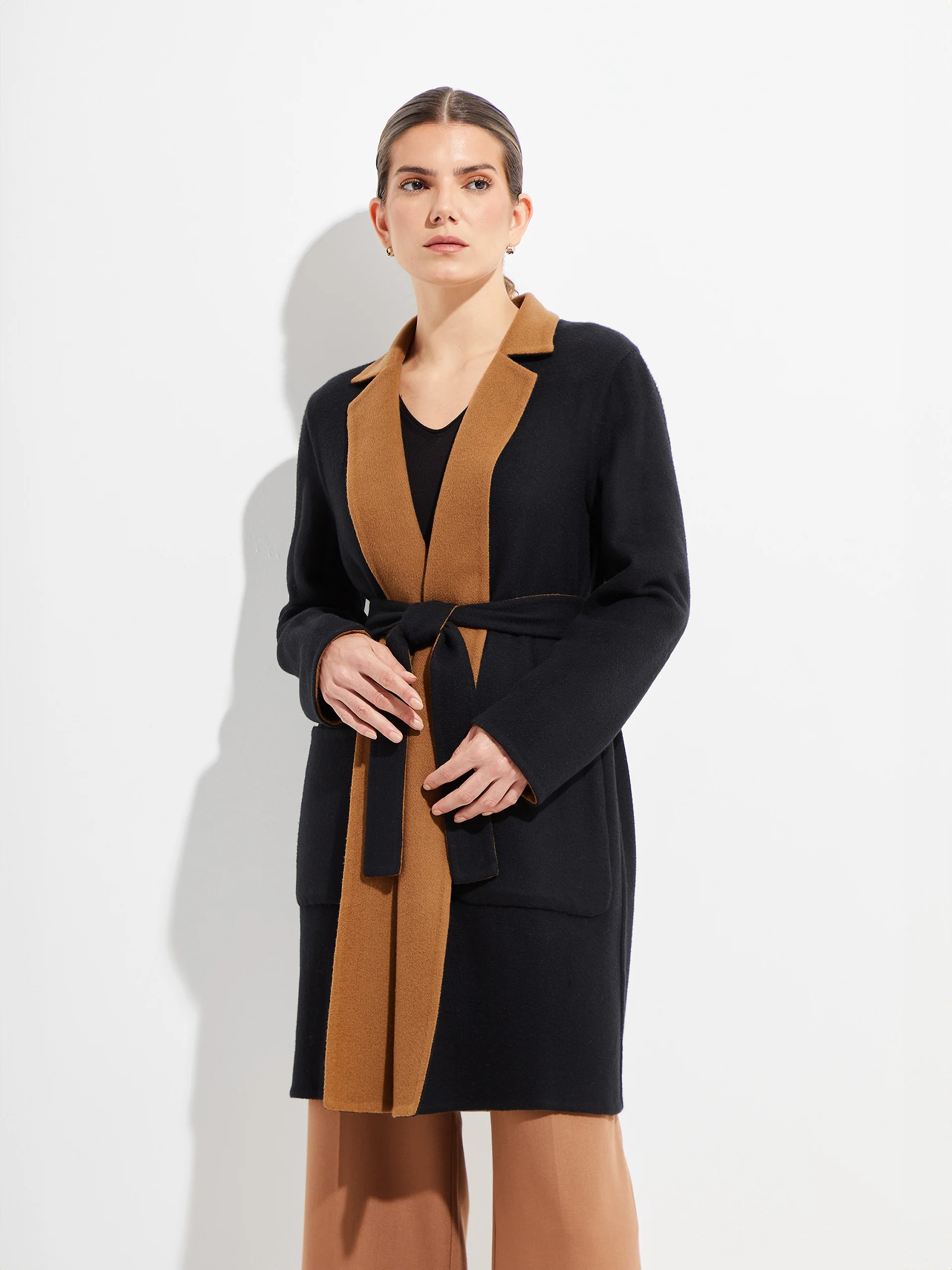 Abrigo Belingrad De Vicuña Color Camel/Black - Image 8