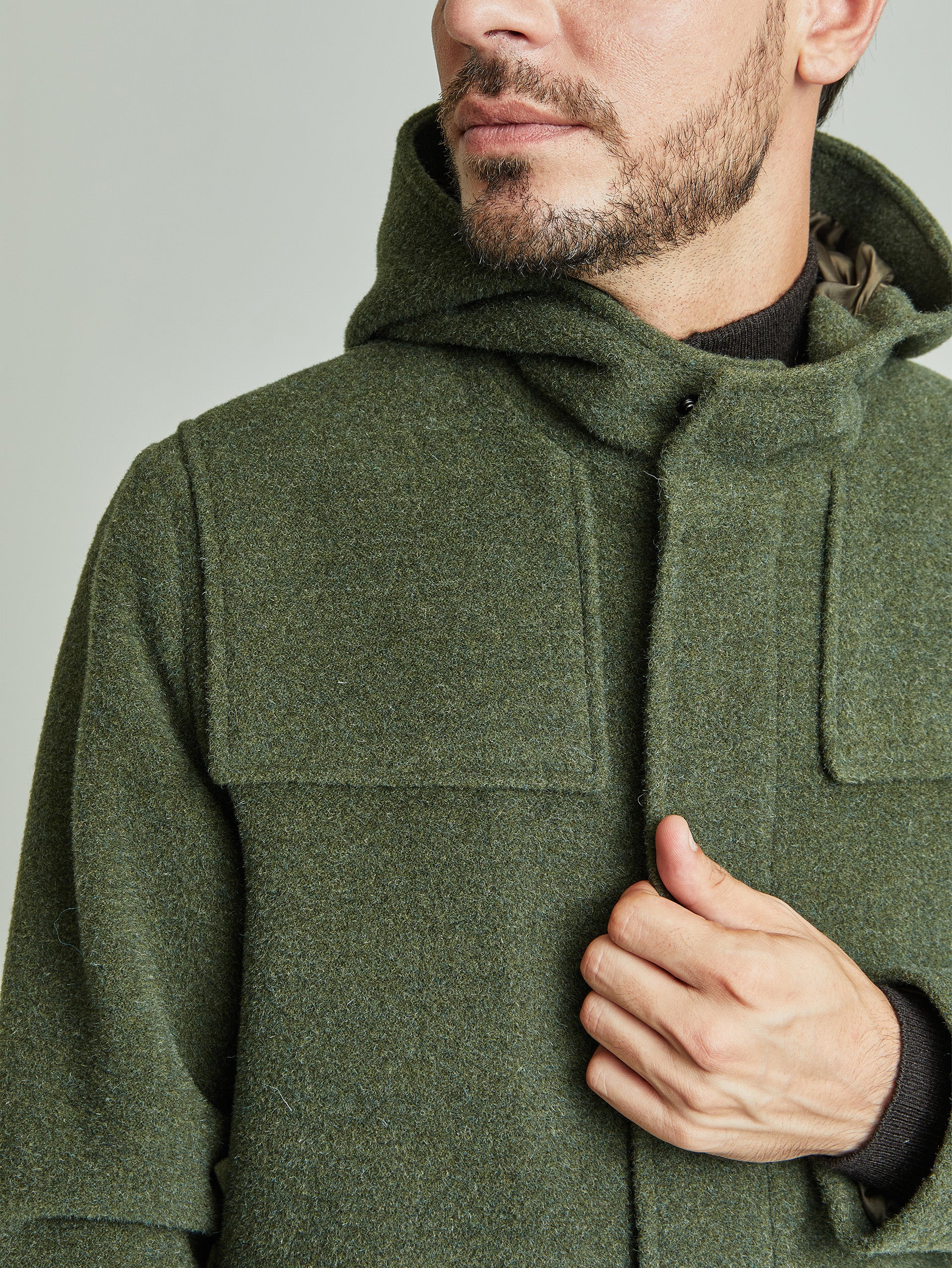 Abrigo Yared De Lana & Alpaca Color Verde - Image 5