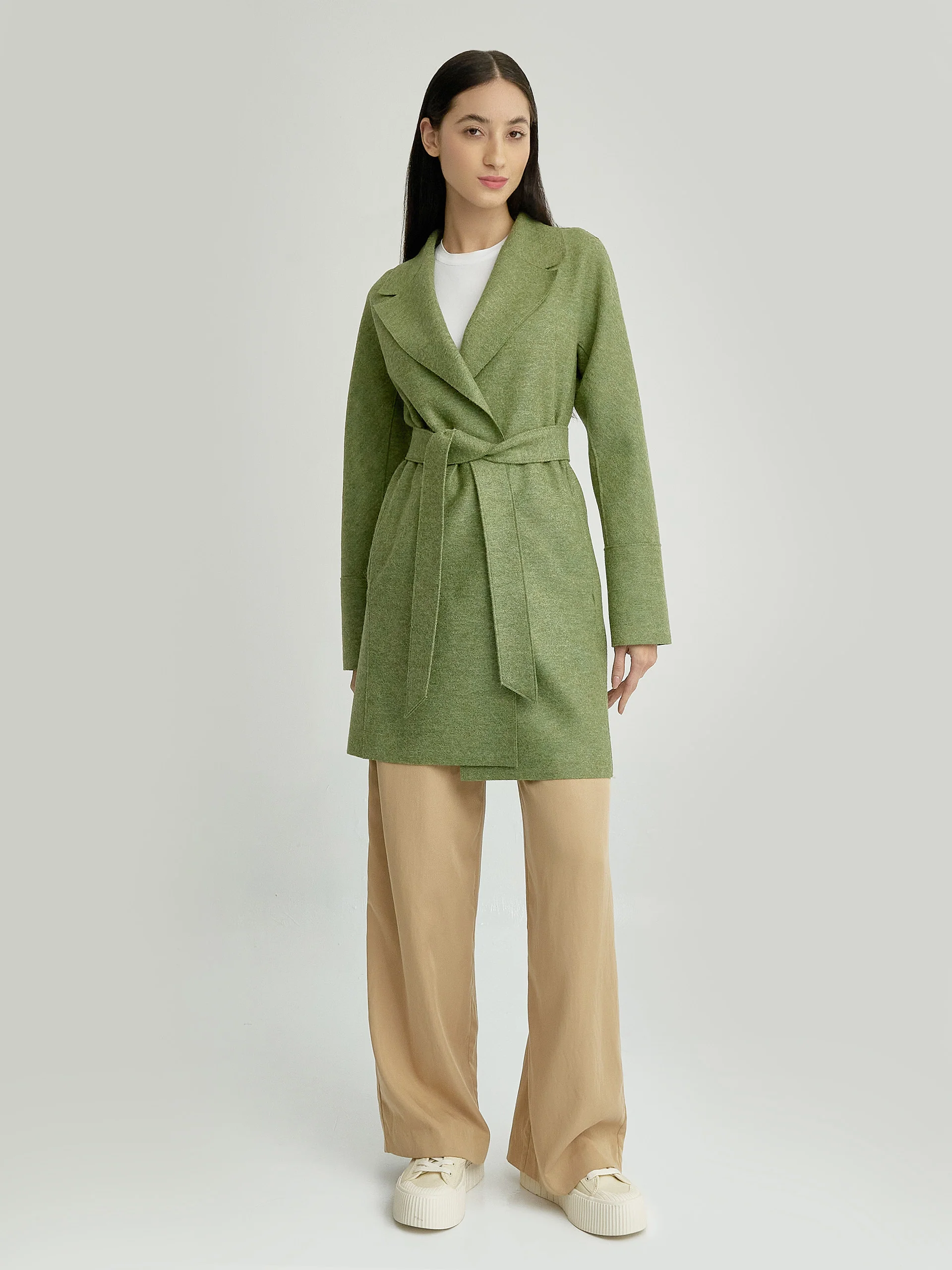 Abrigo Yrene De Alpaca Color Verde - Image 4