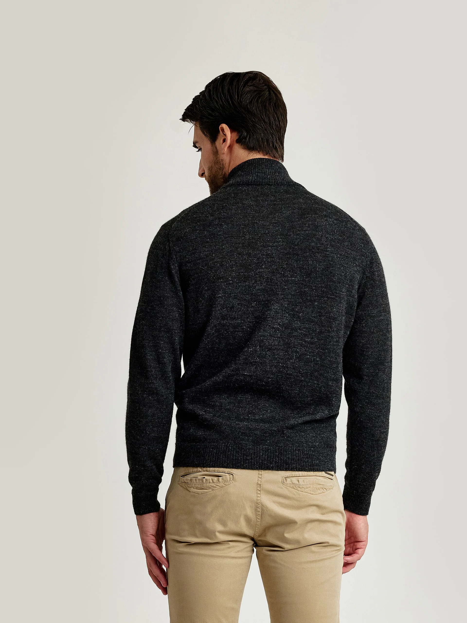 Cárdigan Andreas De Baby Alpaca Color Gris - Image 3