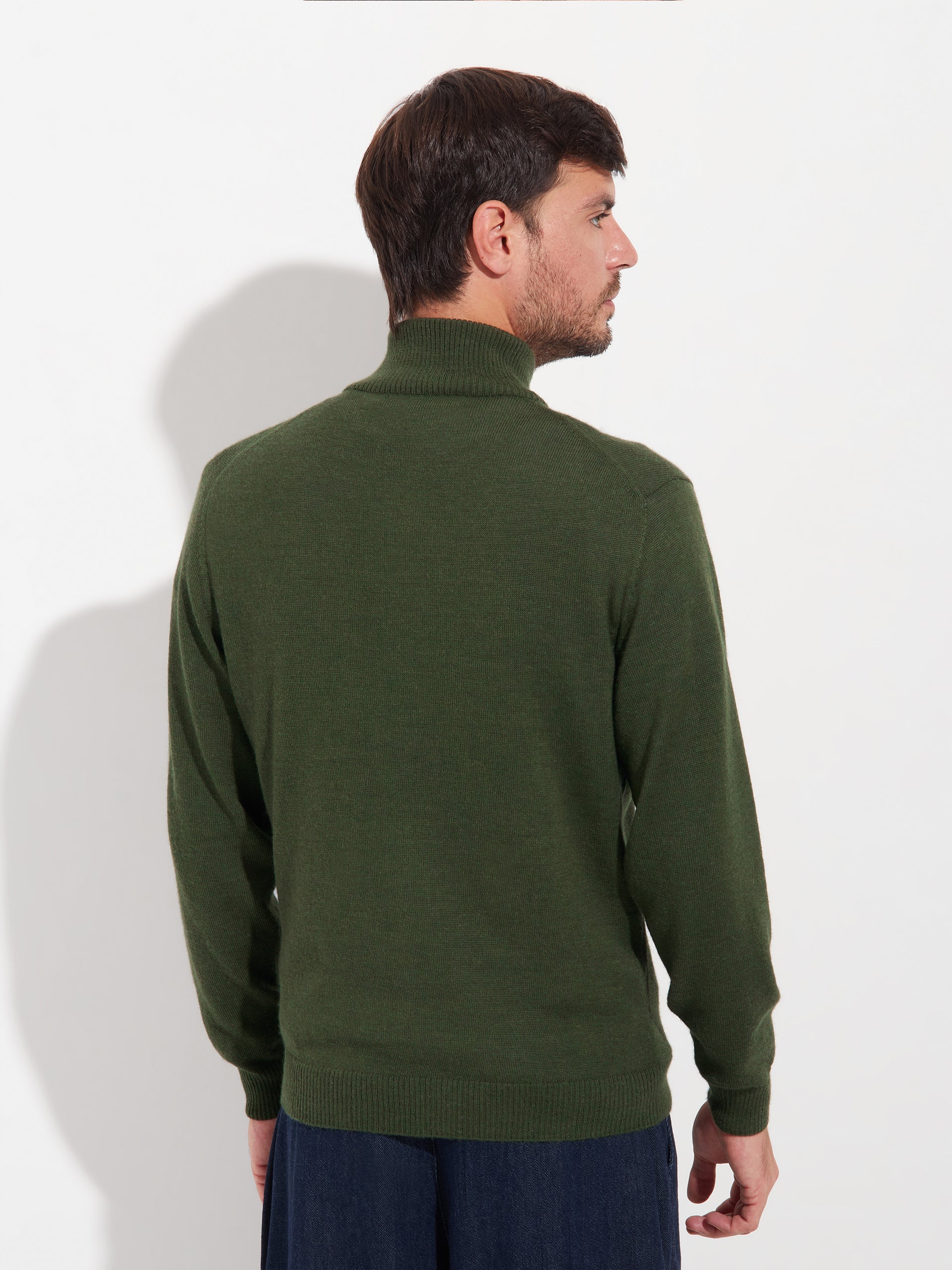 Cárdigan Andreas De Baby Alpaca Color Verde - Image 3