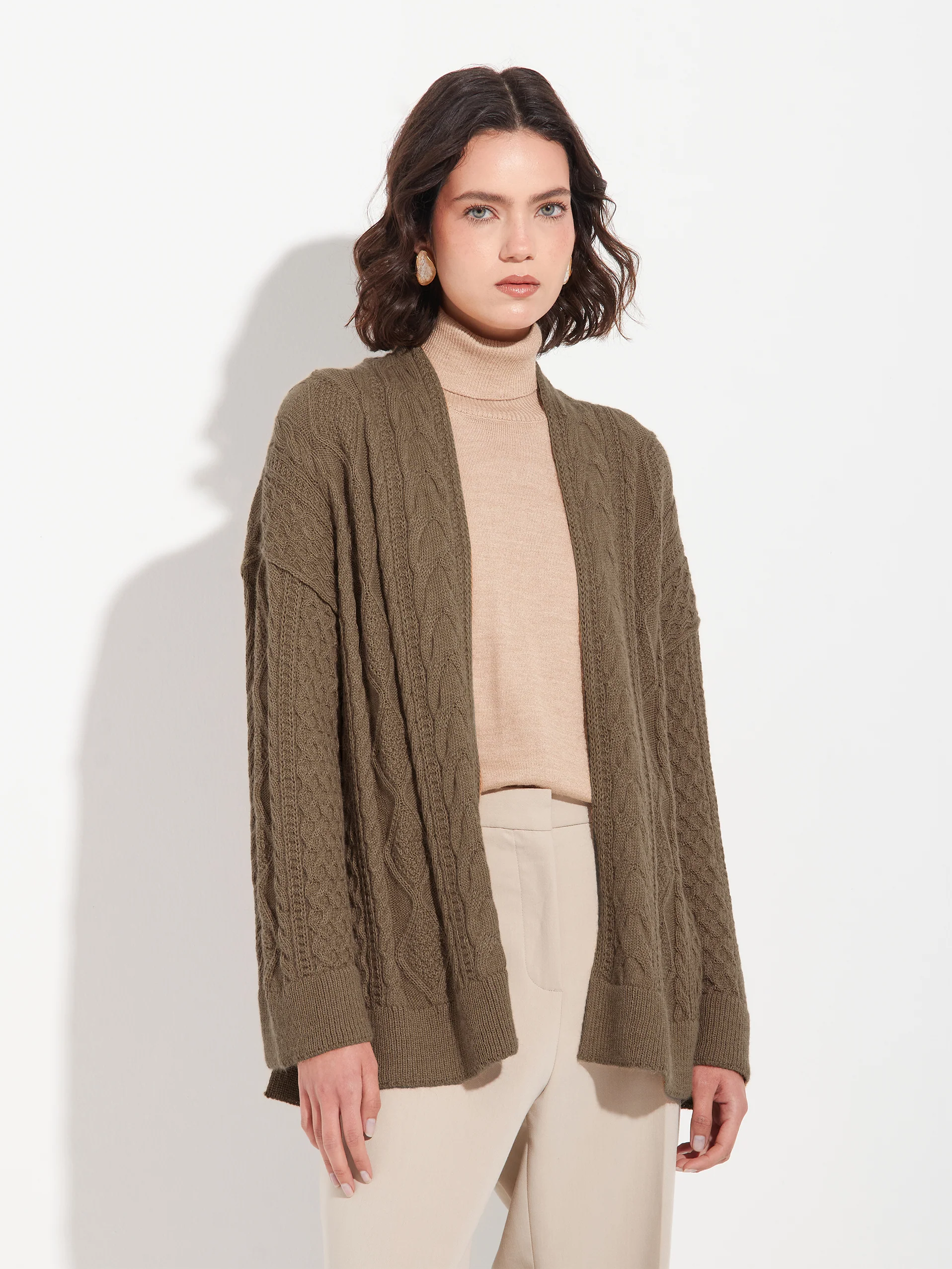 Cárdigan Bertha De Baby Alpaca Color Camel - Image 2