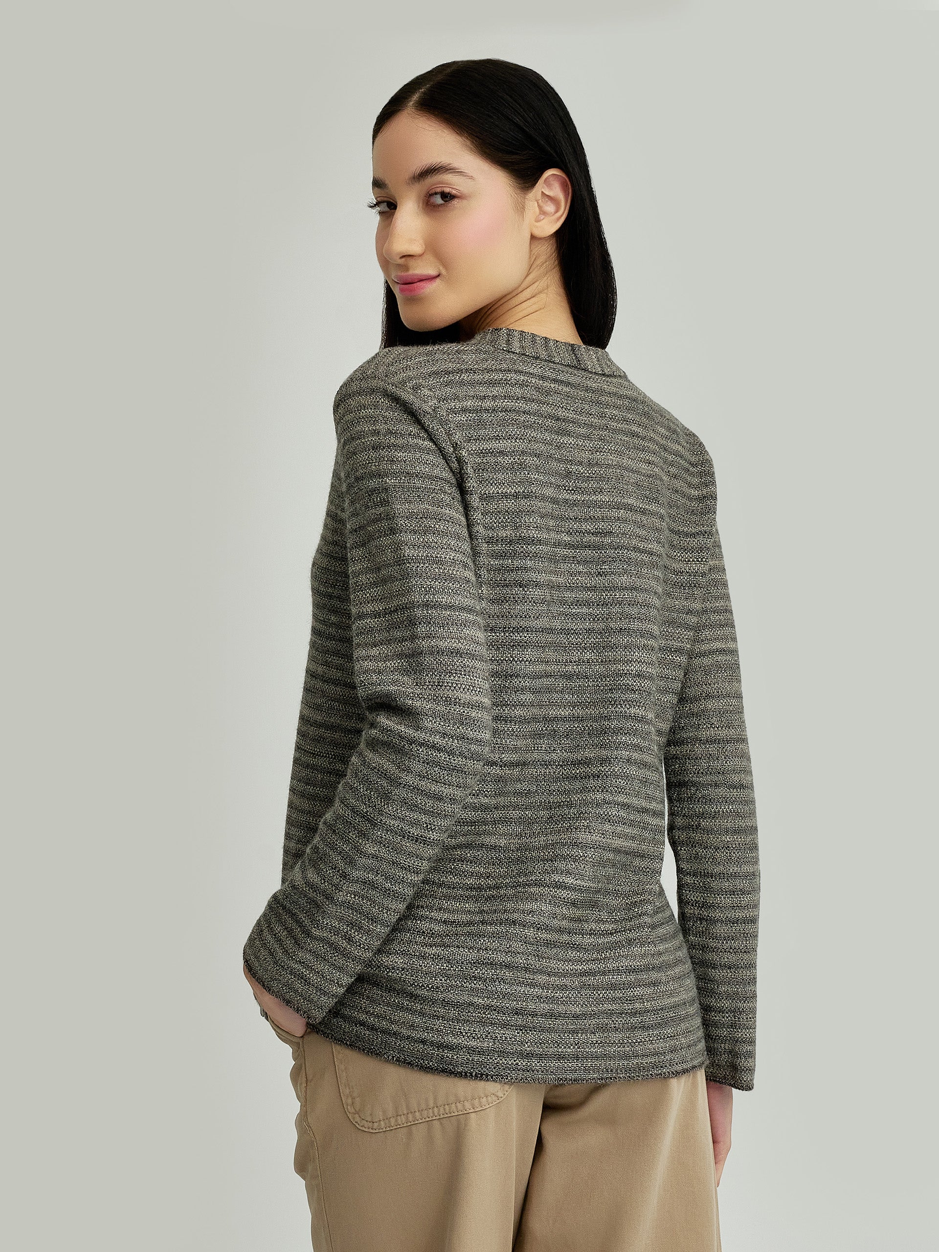 Cárdigan Yudith De Baby Alpaca Color Beige - Image 3