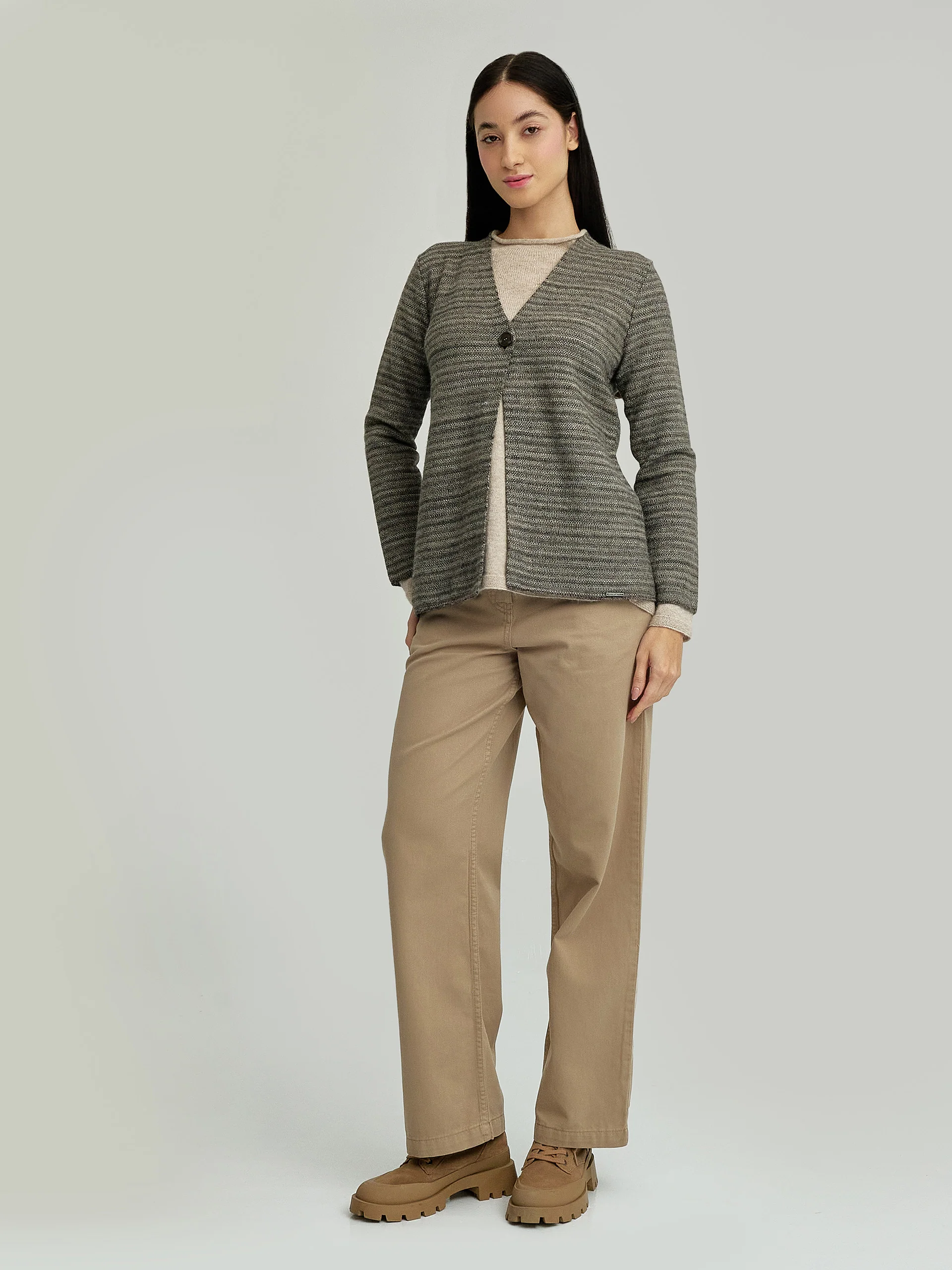 Cárdigan Yudith De Baby Alpaca Color Beige - Image 4