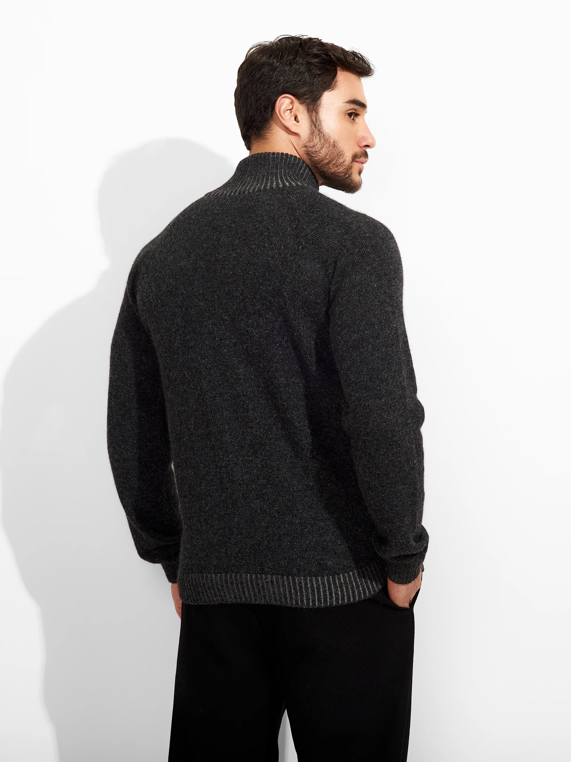 Cárdigan Zerres De Baby Alpaca Color Gris - Image 3