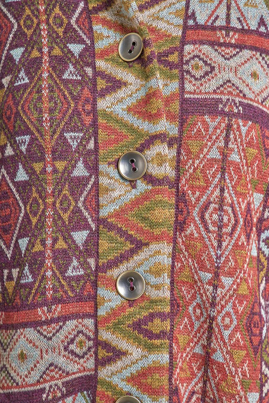 Cardigan Valle De Baby Alpaca Color Vendimia - Image 4