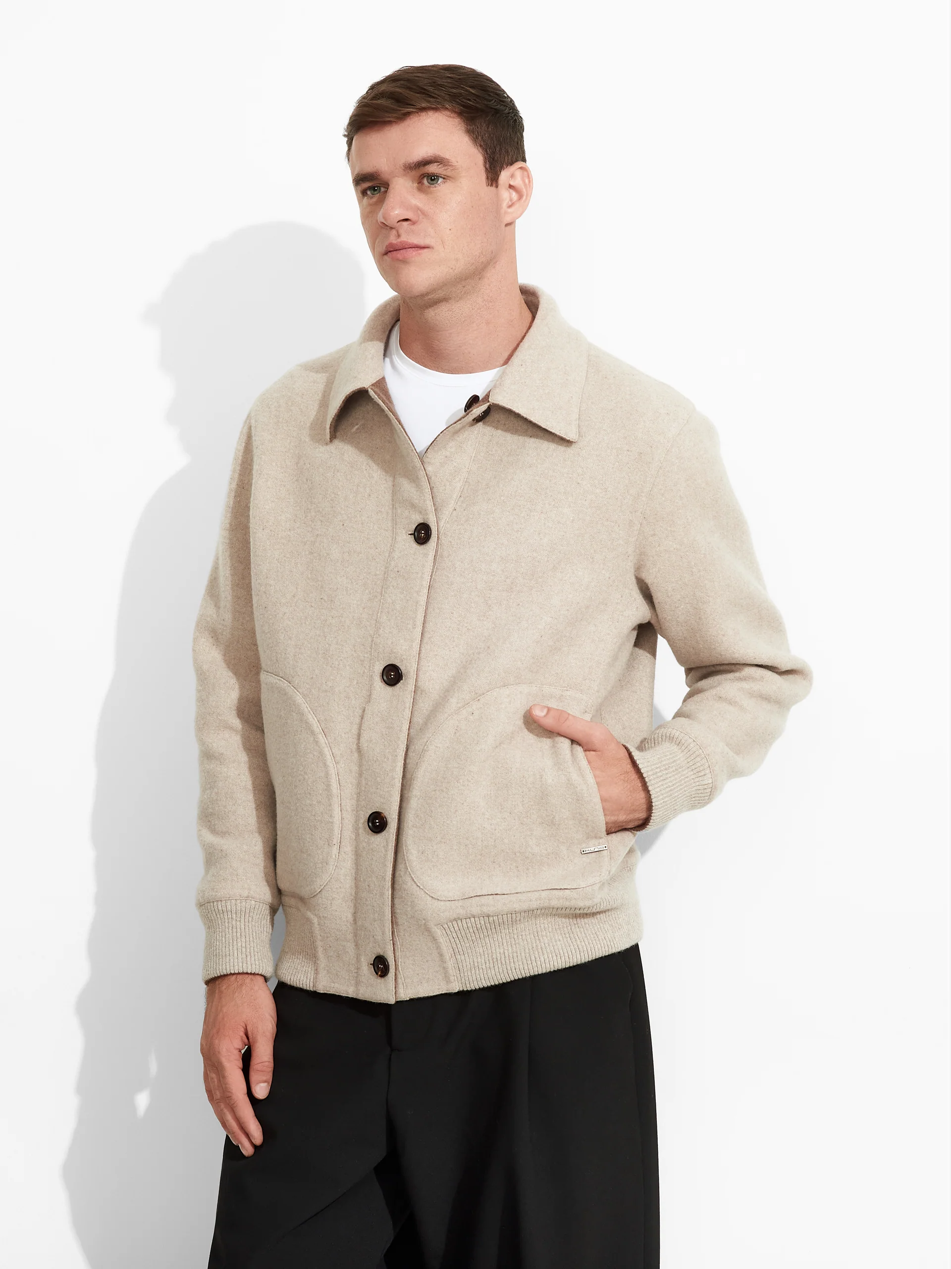 Casaca Zack De Baby Alpaca Color Beige - Image 3