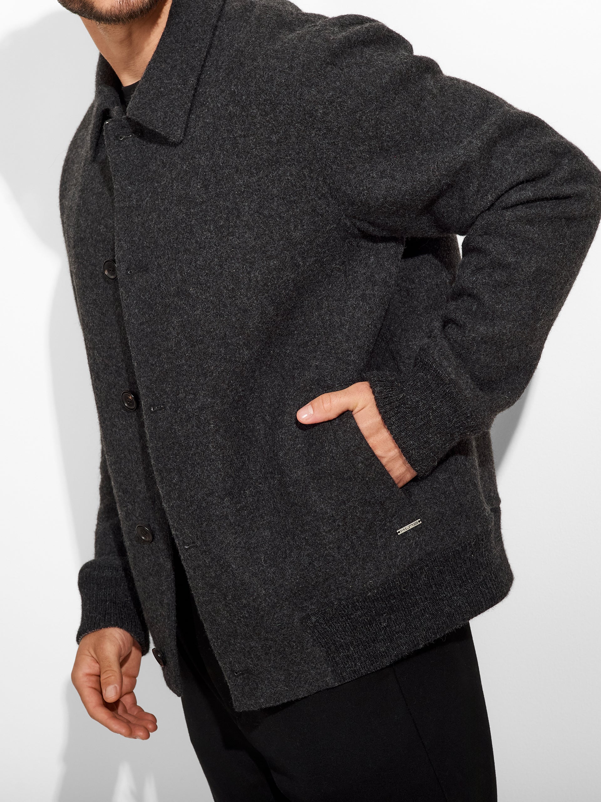 Casaca Zack De Baby Alpaca Color Gris - Image 5