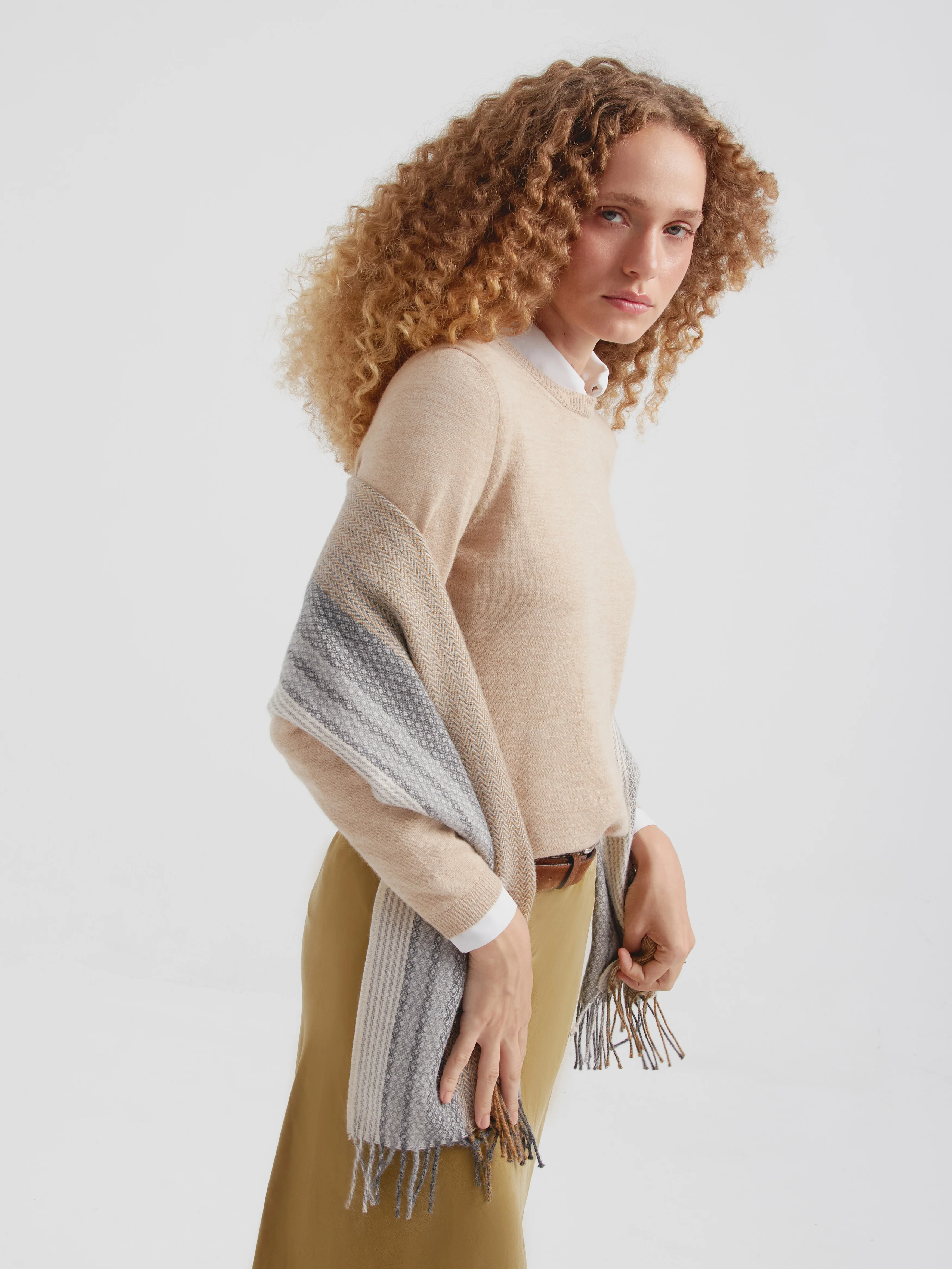 Chalina Cesped De Baby Alpaca Color Beige - Image 2