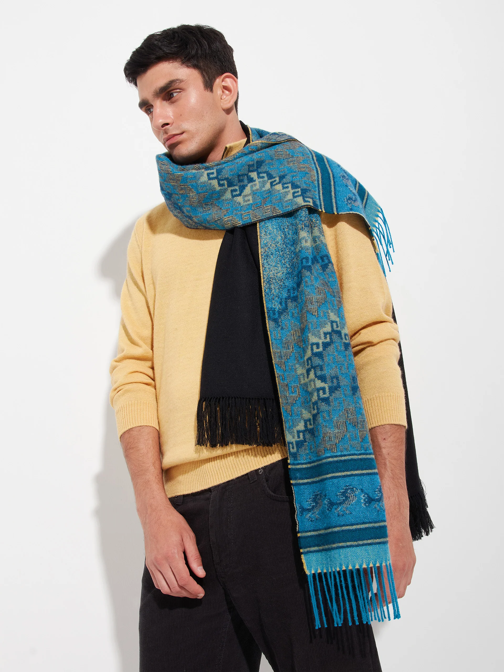 Chalina Chancay - 37 De Baby Alpaca Color Azul
