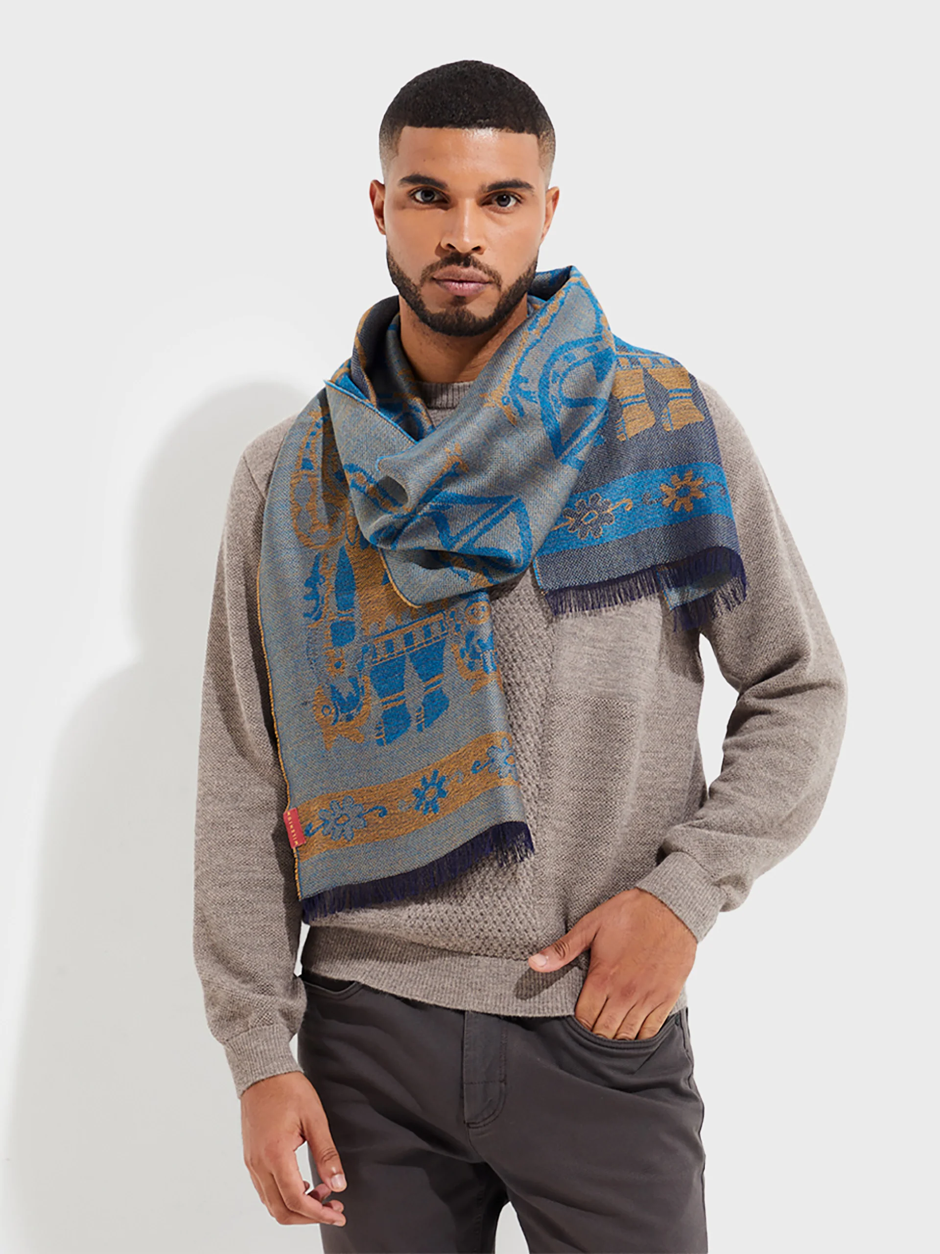 Chalina Nazca - 38 De Baby Alpaca Color Azul - Image 4