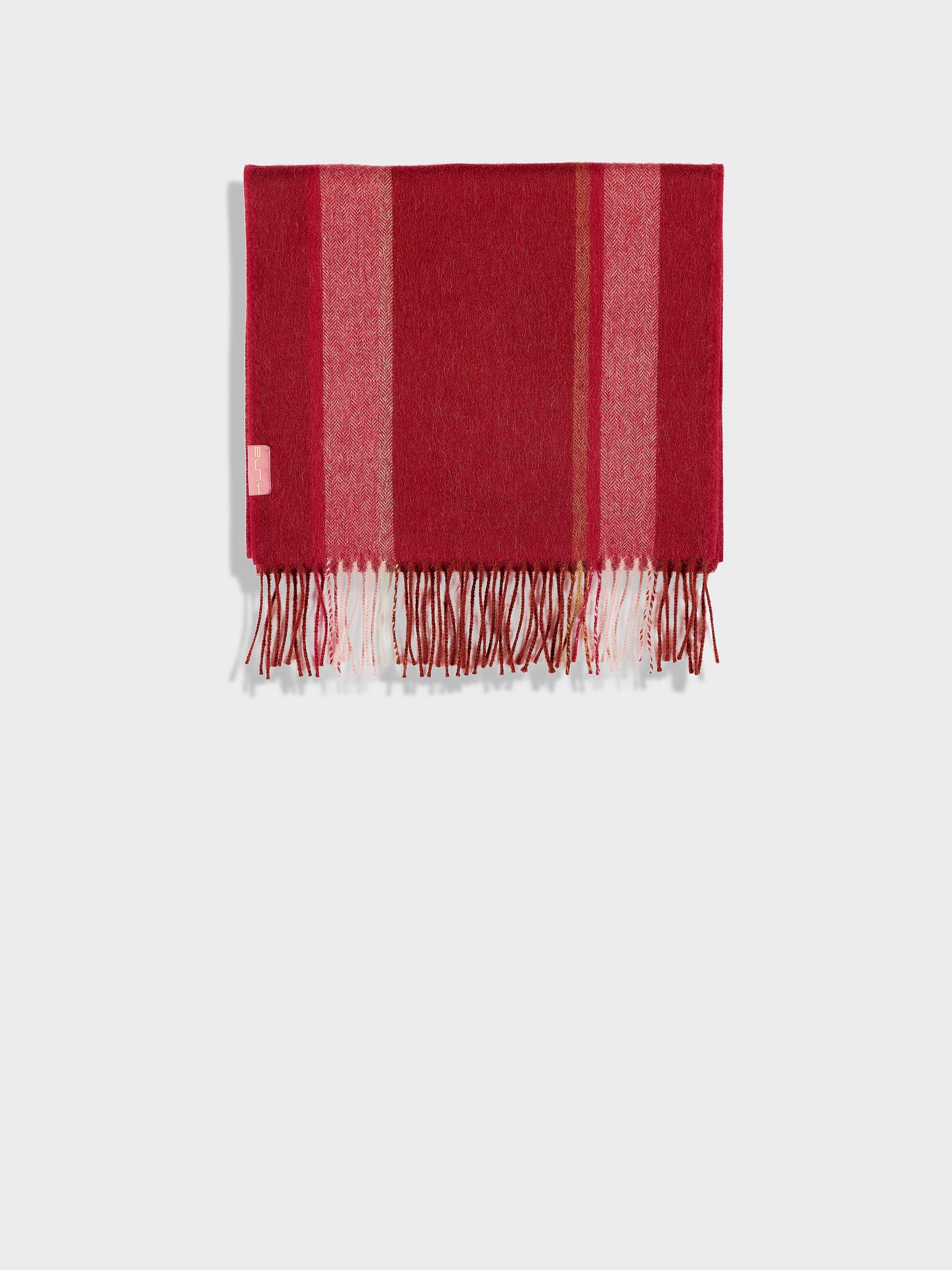 Chalina Perejil De Baby Alpaca Color Rojo - Image 2
