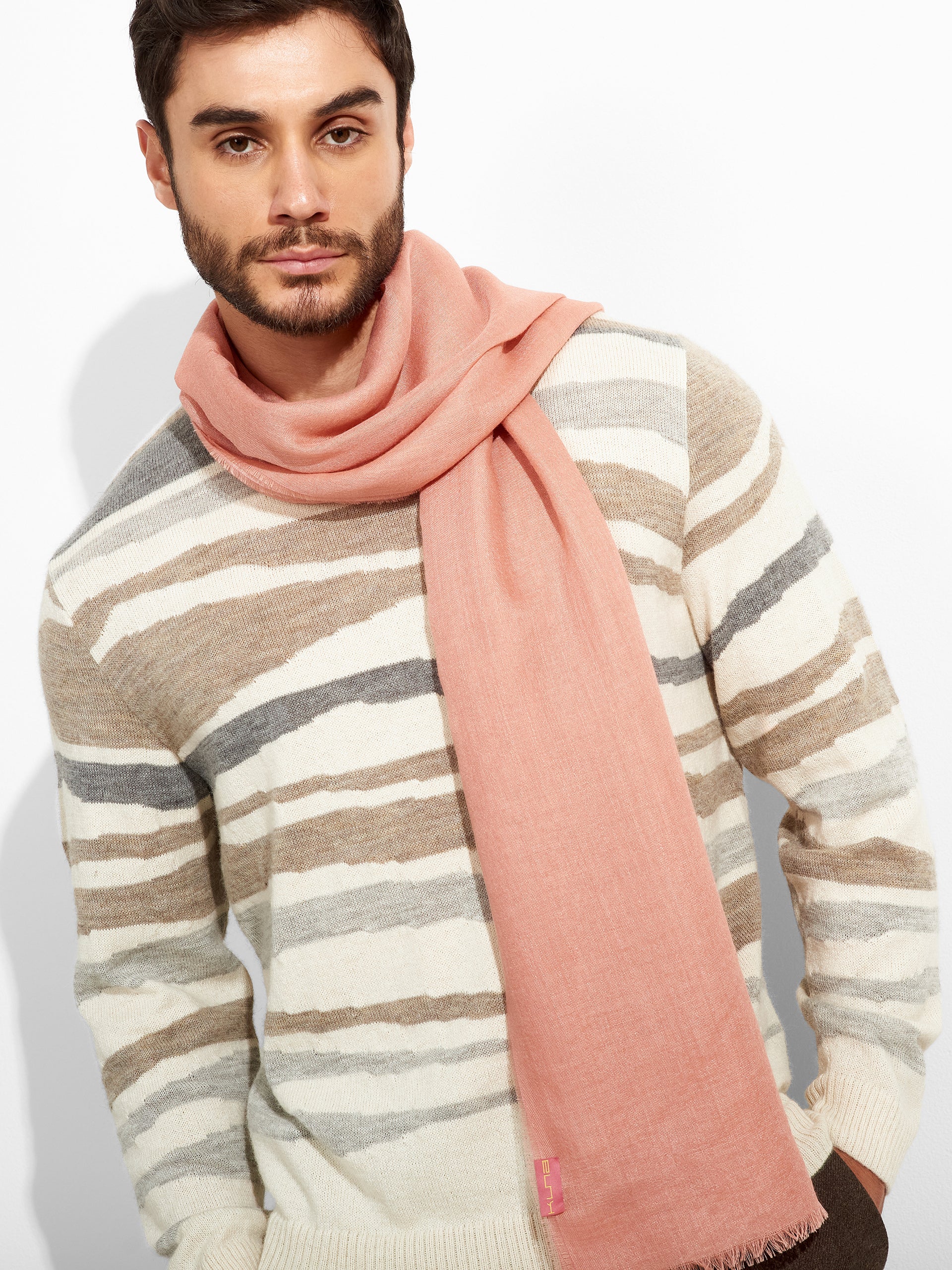 Estola Alondra De Baby Alpaca Color Rosado - Image 5