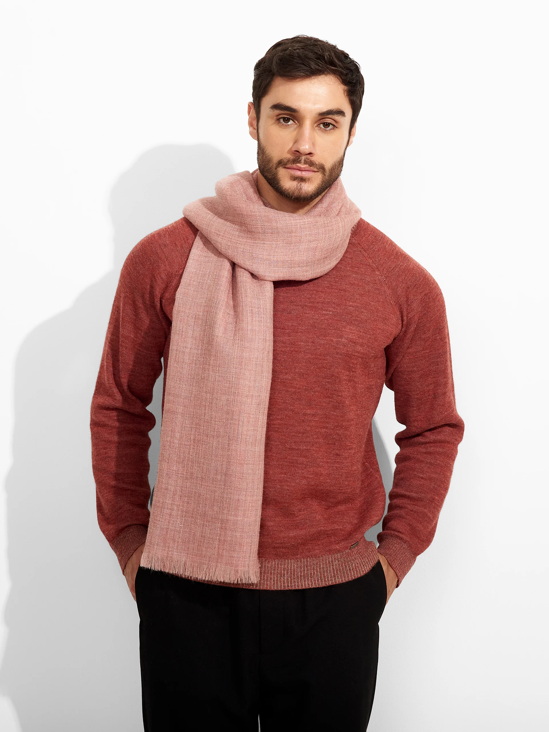 Estola Amareto De Baby Alpaca Color Rosado - Image 4