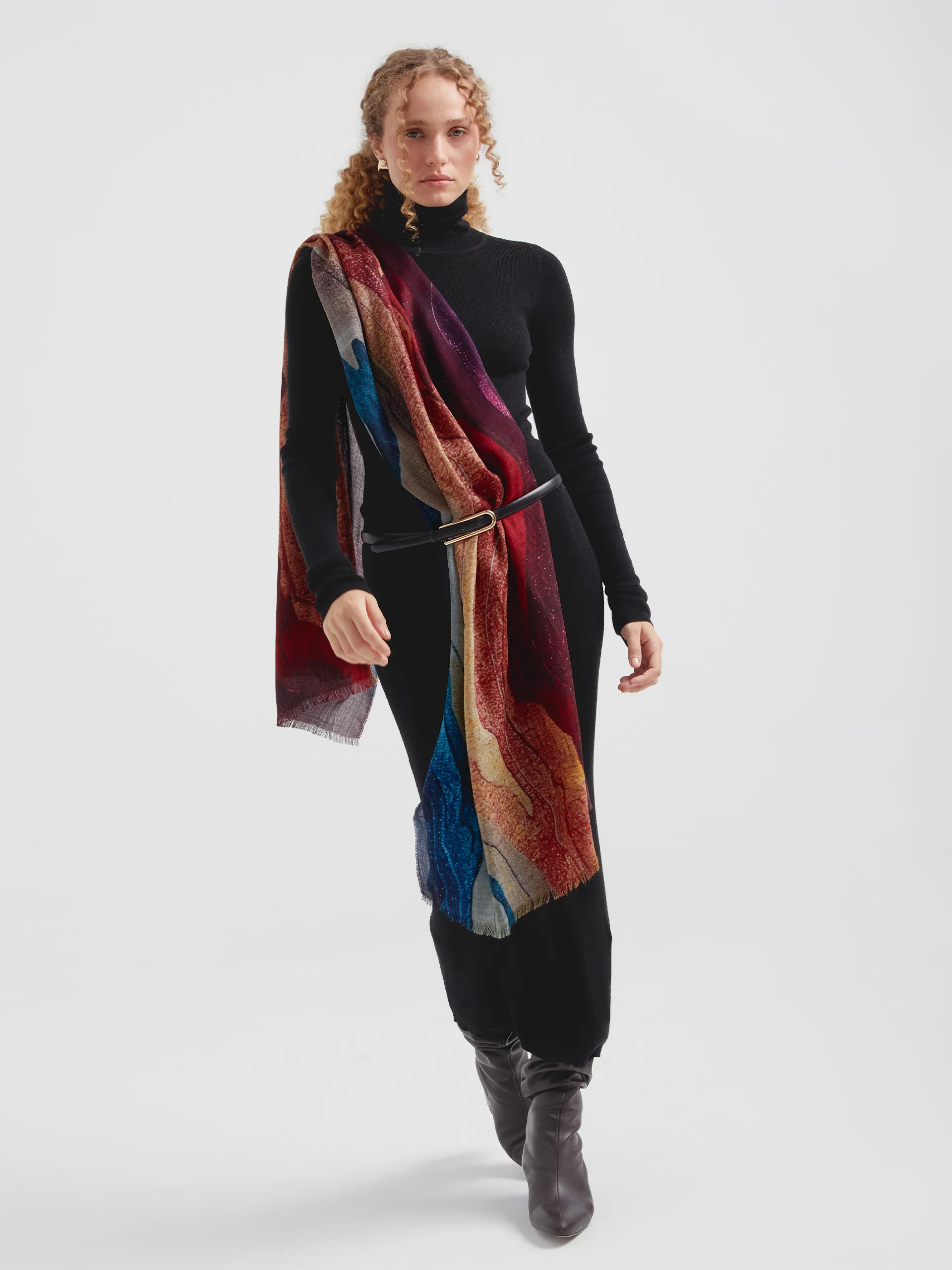 Estola Catrina De Baby Alpaca Color Multicolor