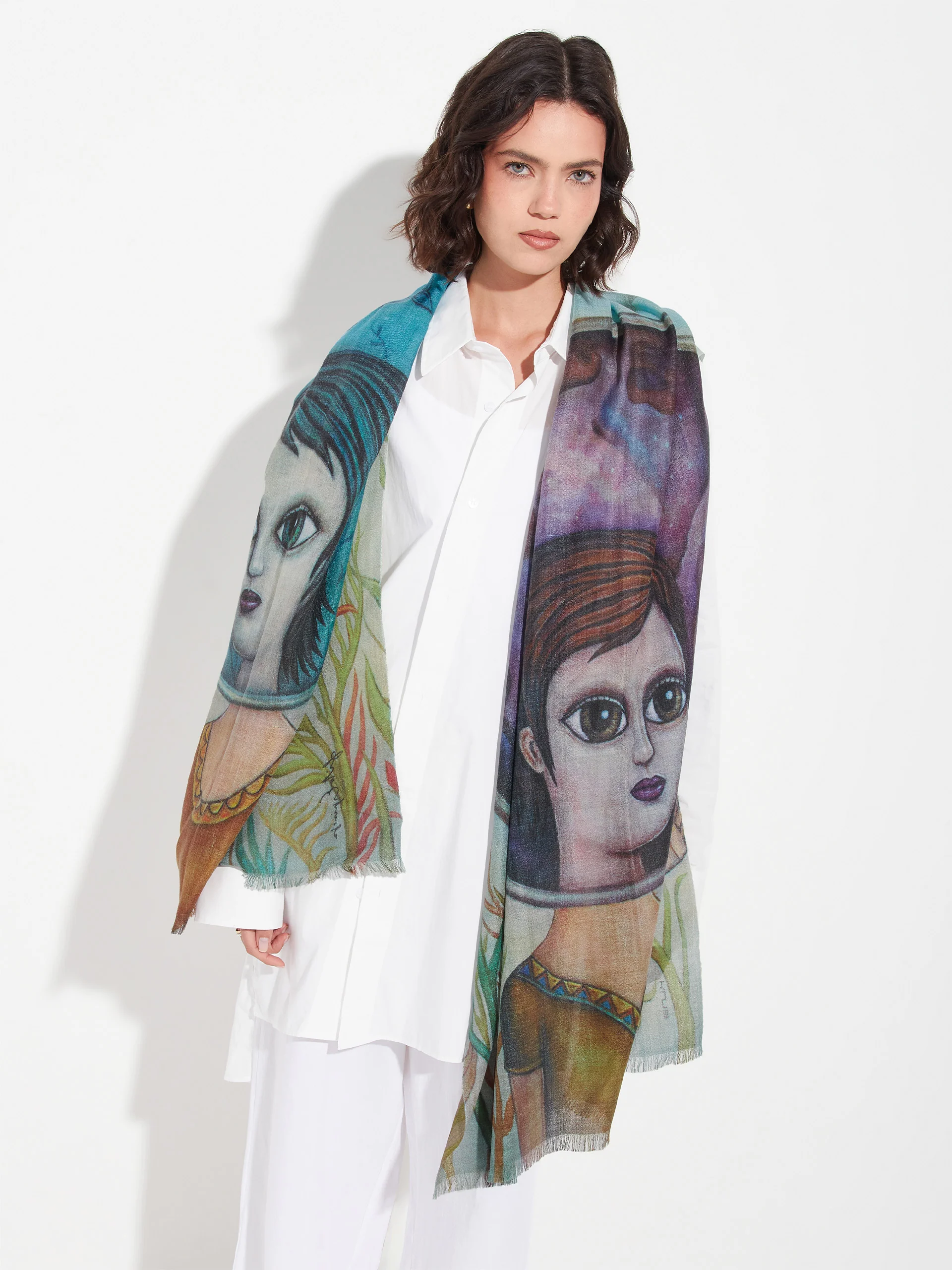 Estola Dos Universos De Baby Alpaca Color Multicolor - Image 3
