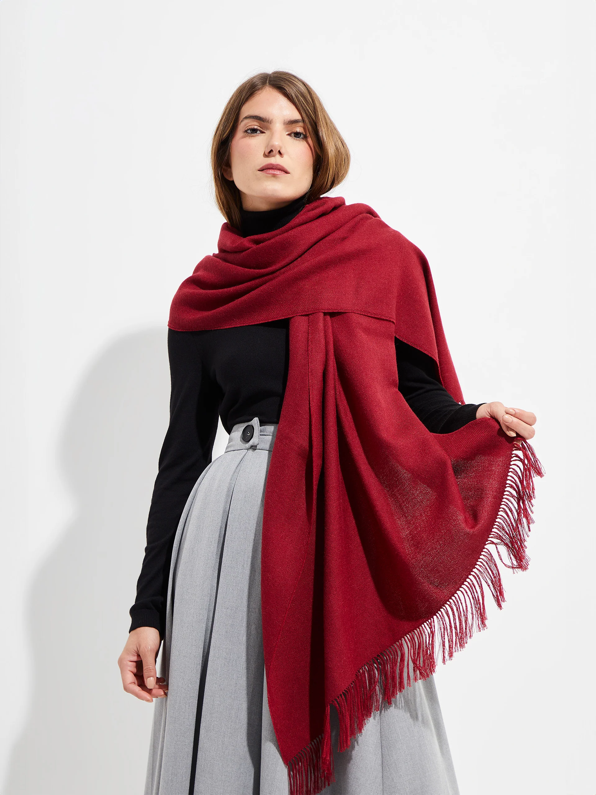 Estola Jee De Royal Alpaca Color Guinda