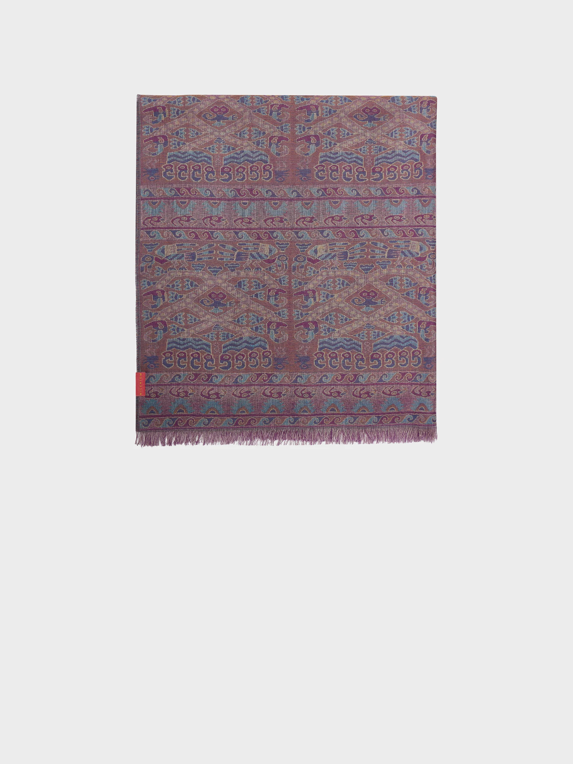 Estola Lambayeque - 8 De Royal Alpaca Y Seda Color Rojo - Image 2