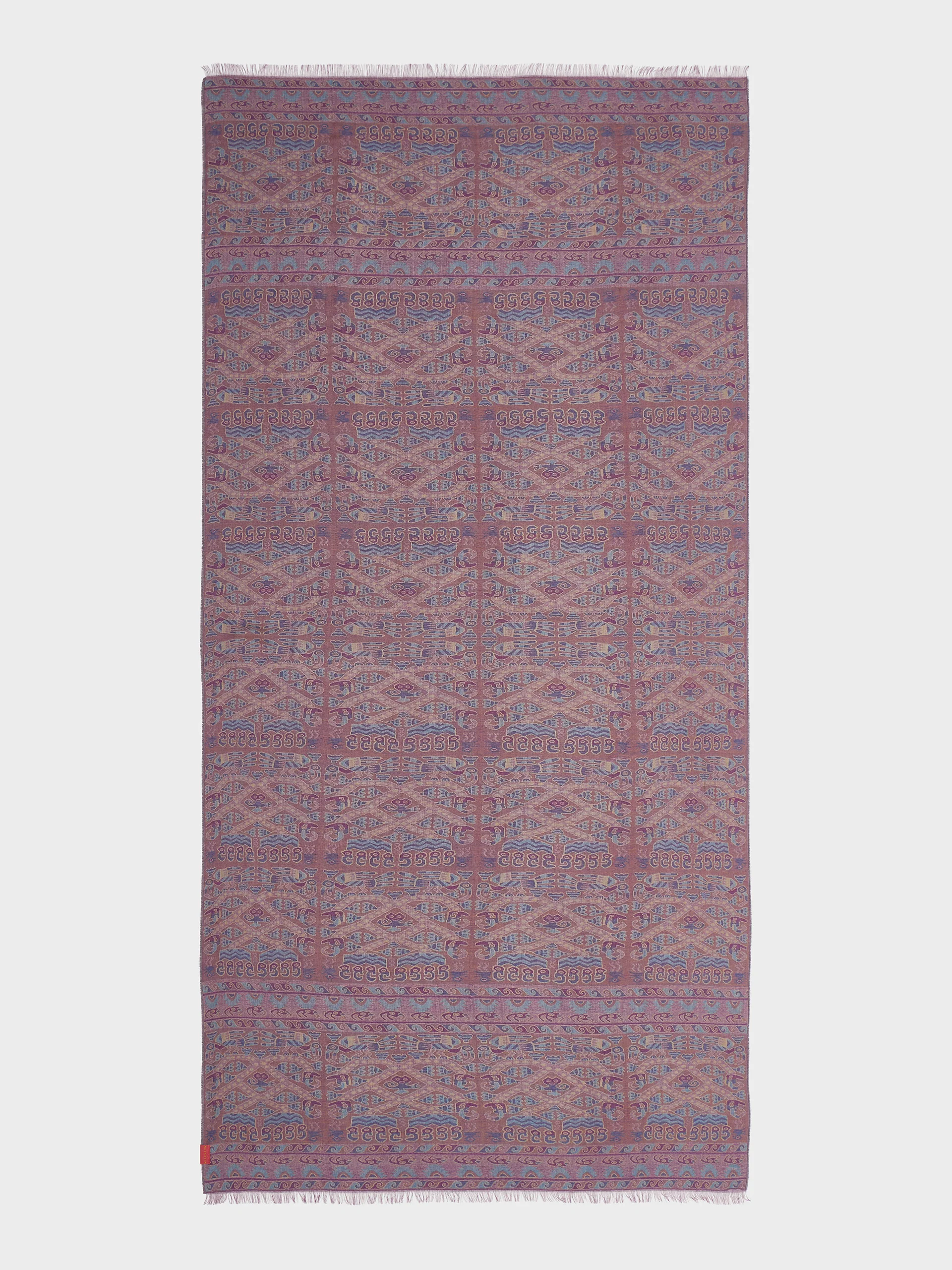 Estola Lambayeque - 8 De Royal Alpaca Y Seda Color Rojo - Image 6