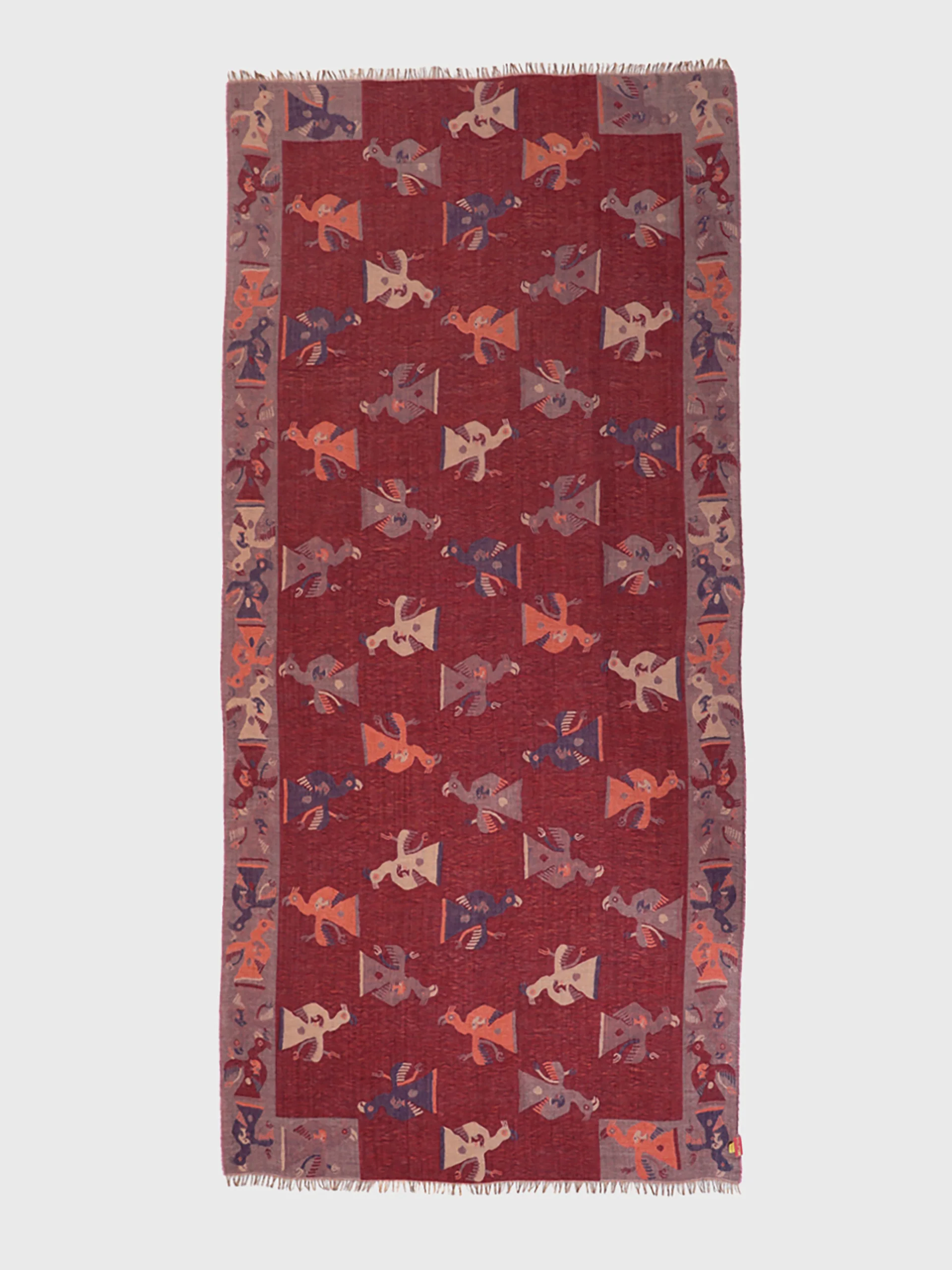 Estola Nazca - 37 De Royal Alpaca Color Rojo - Image 4