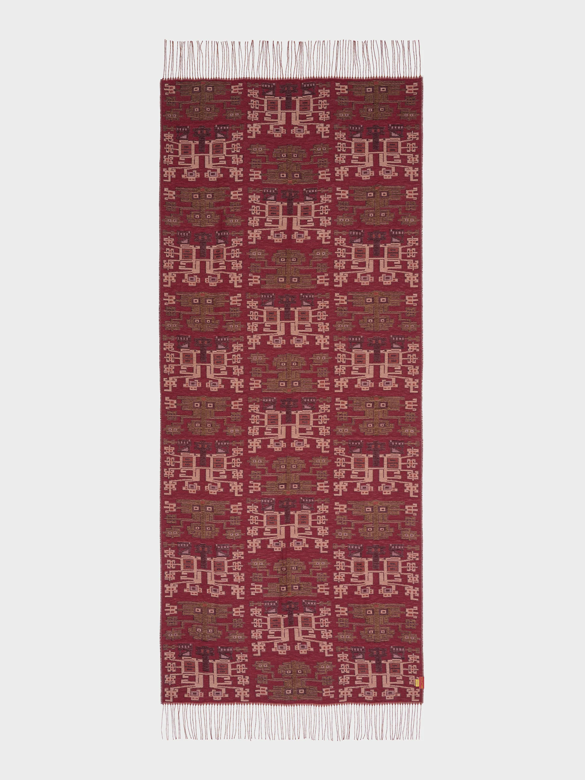 Estola Nazca - 52 De Baby Alpaca Color Rojo - Image 6