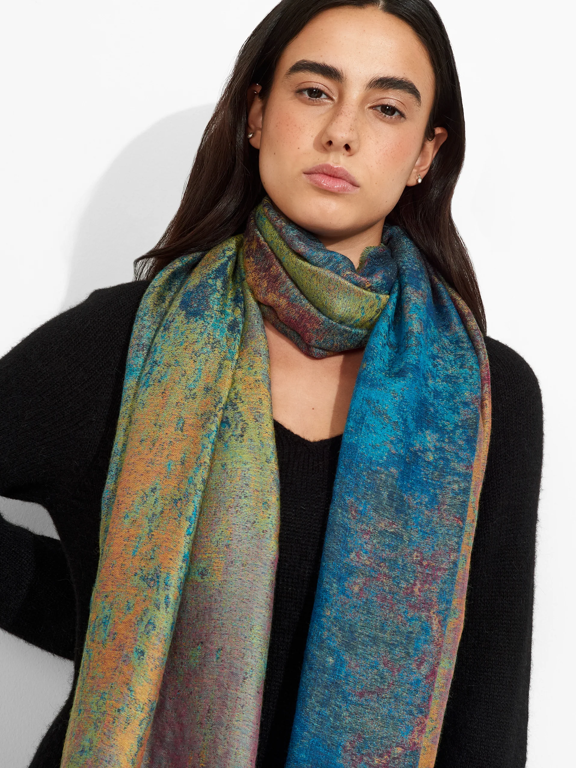 Estola Nebulosa De Cangrejo De Royal Alpaca Y Seda Color Multicolor - Image 4