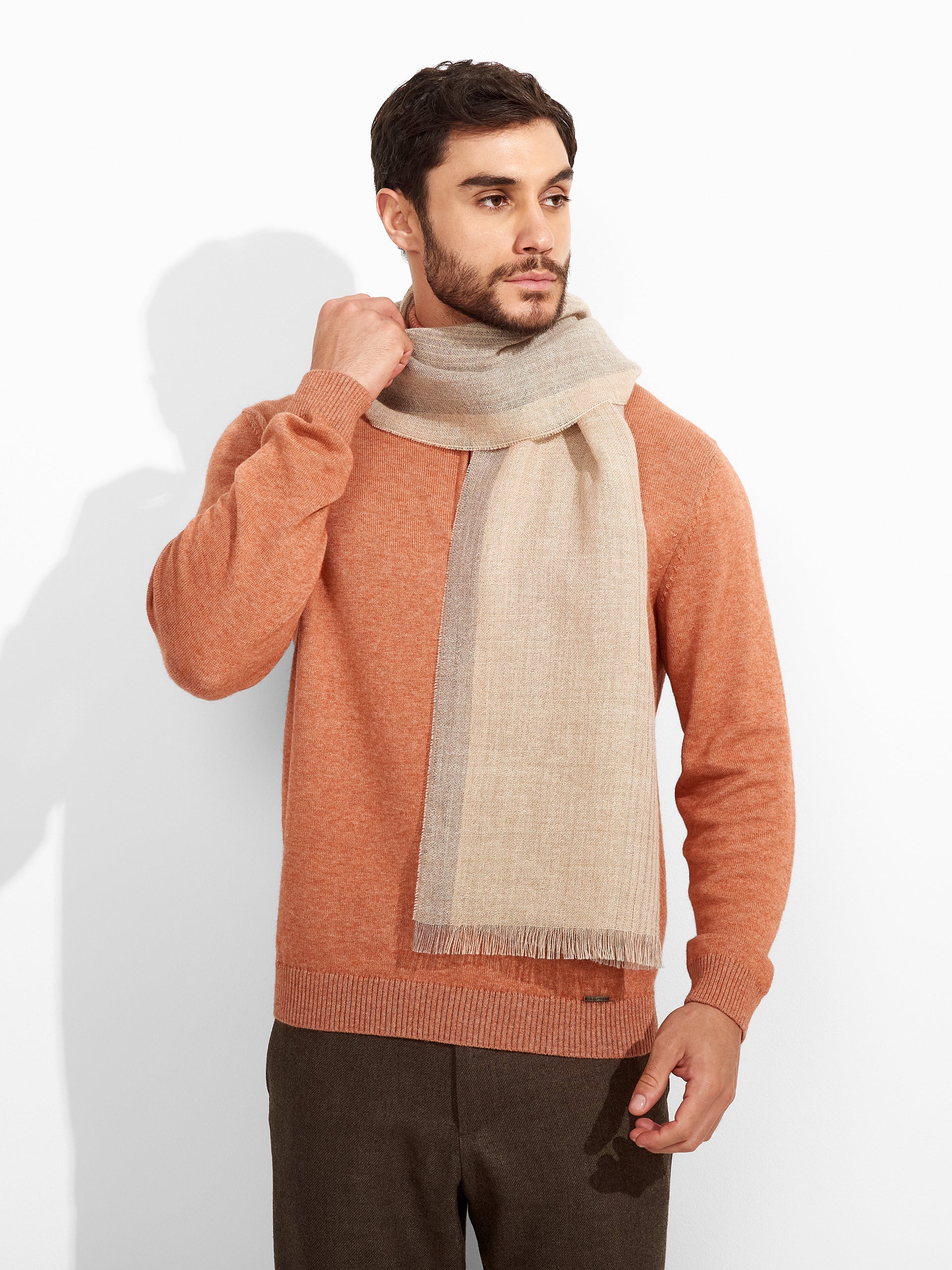 Estola Pesca De Baby Alpaca Color Gris - Image 4