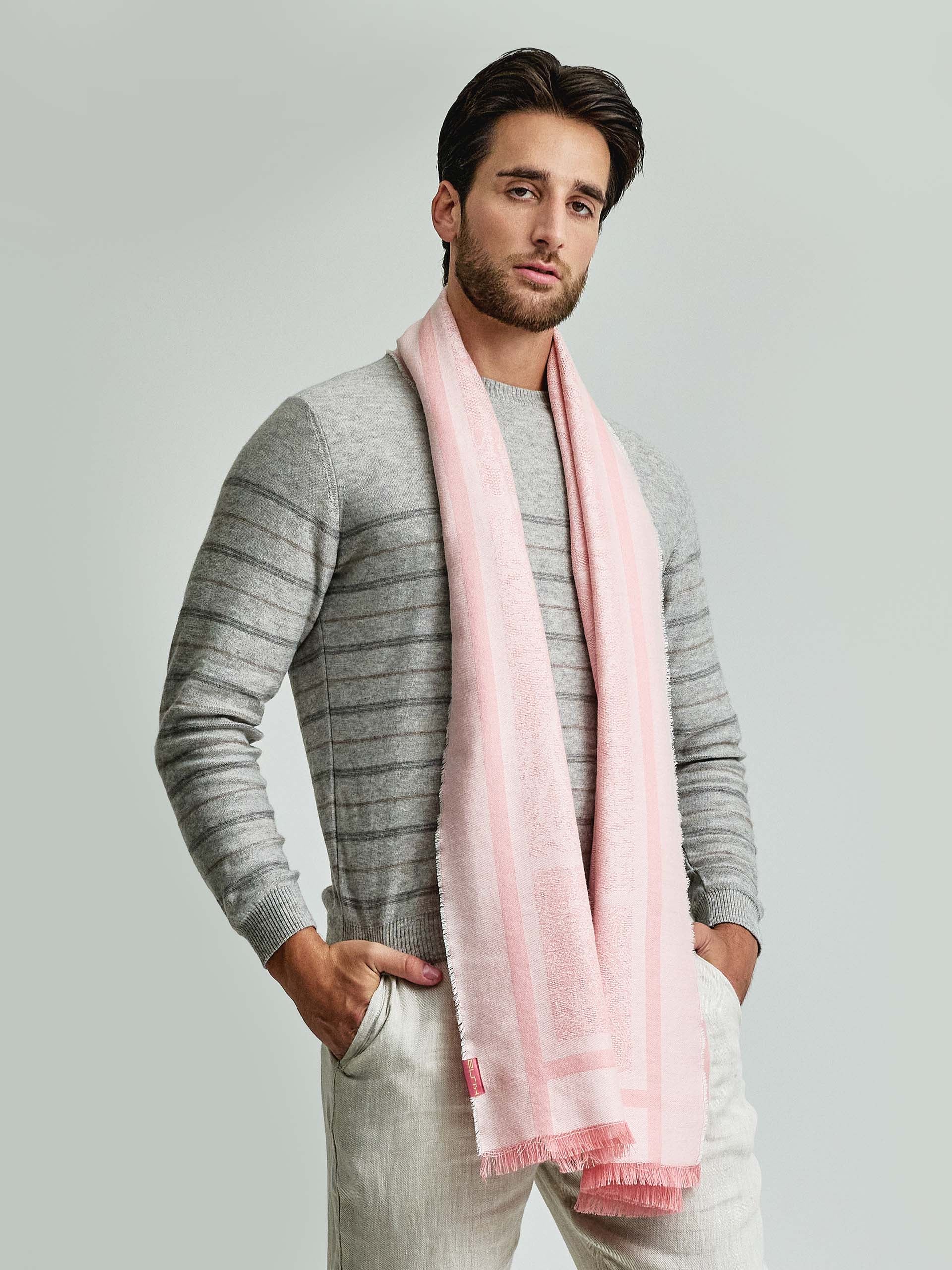 Estola Water De Baby Alpaca & Seda Color Rosado - Image 4