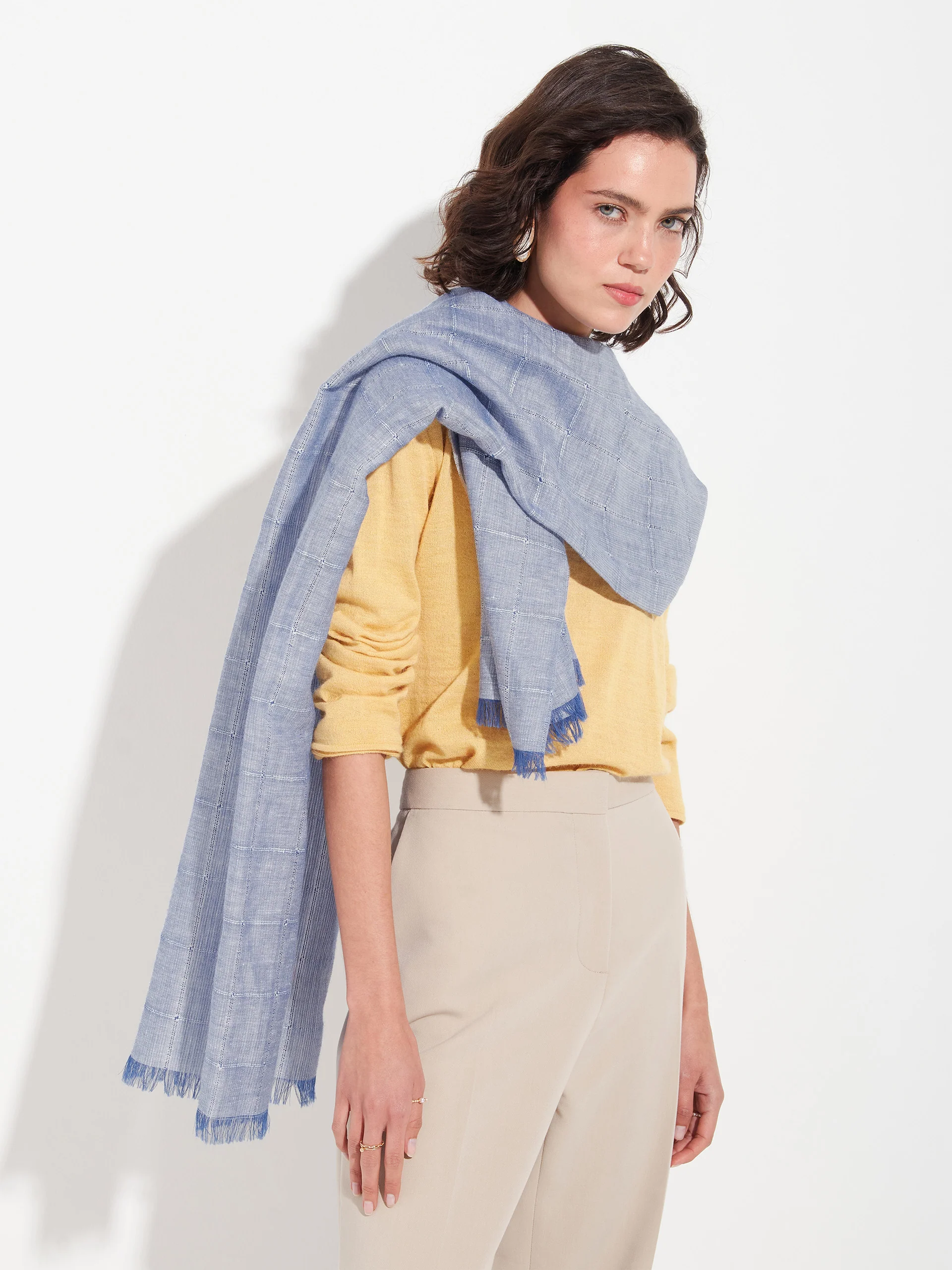 Estola Zoda De Baby Alpaca Color Azul - Image 3