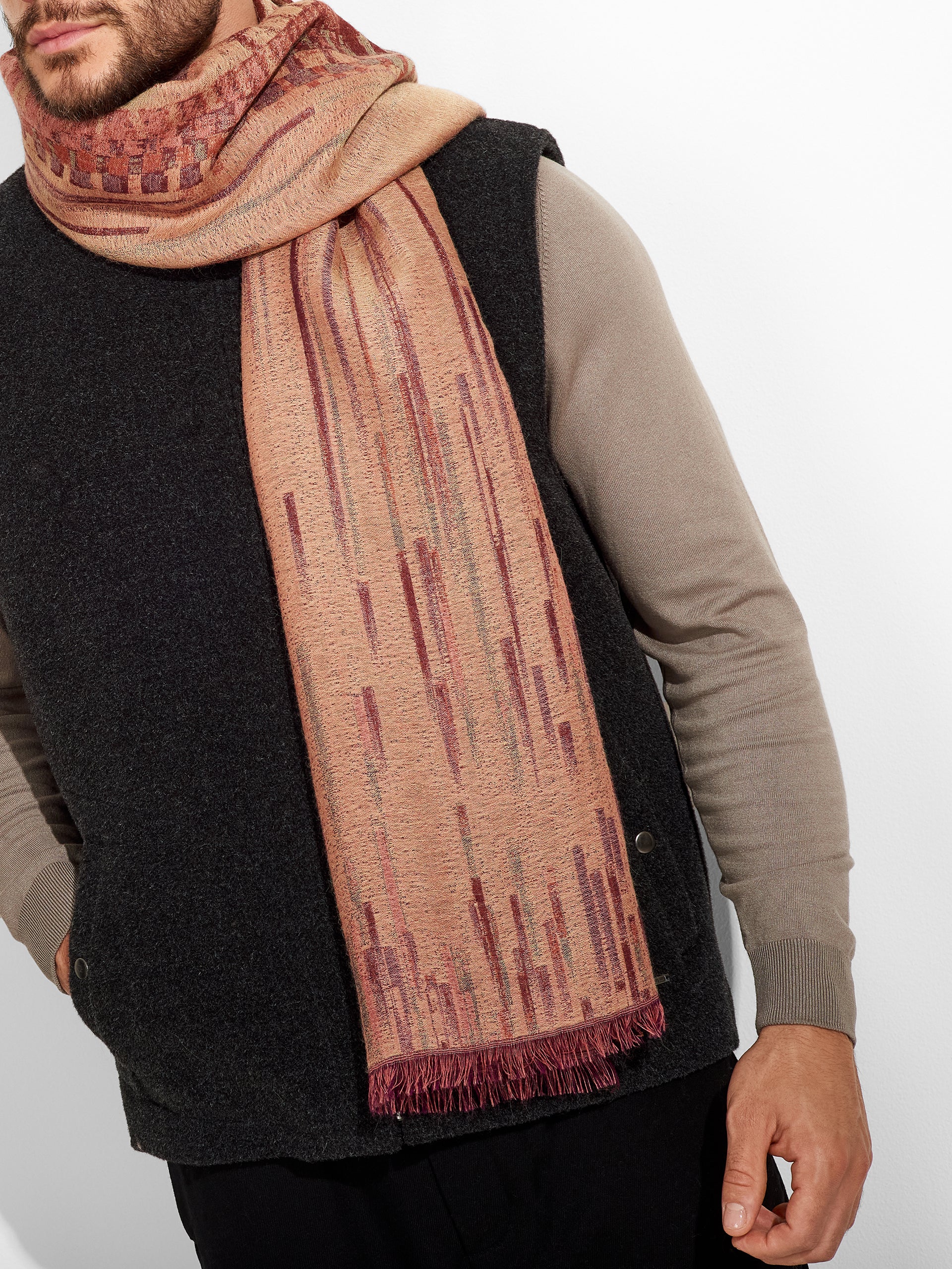 Estola Zulett De Baby Alpaca Color Rosado - Image 5
