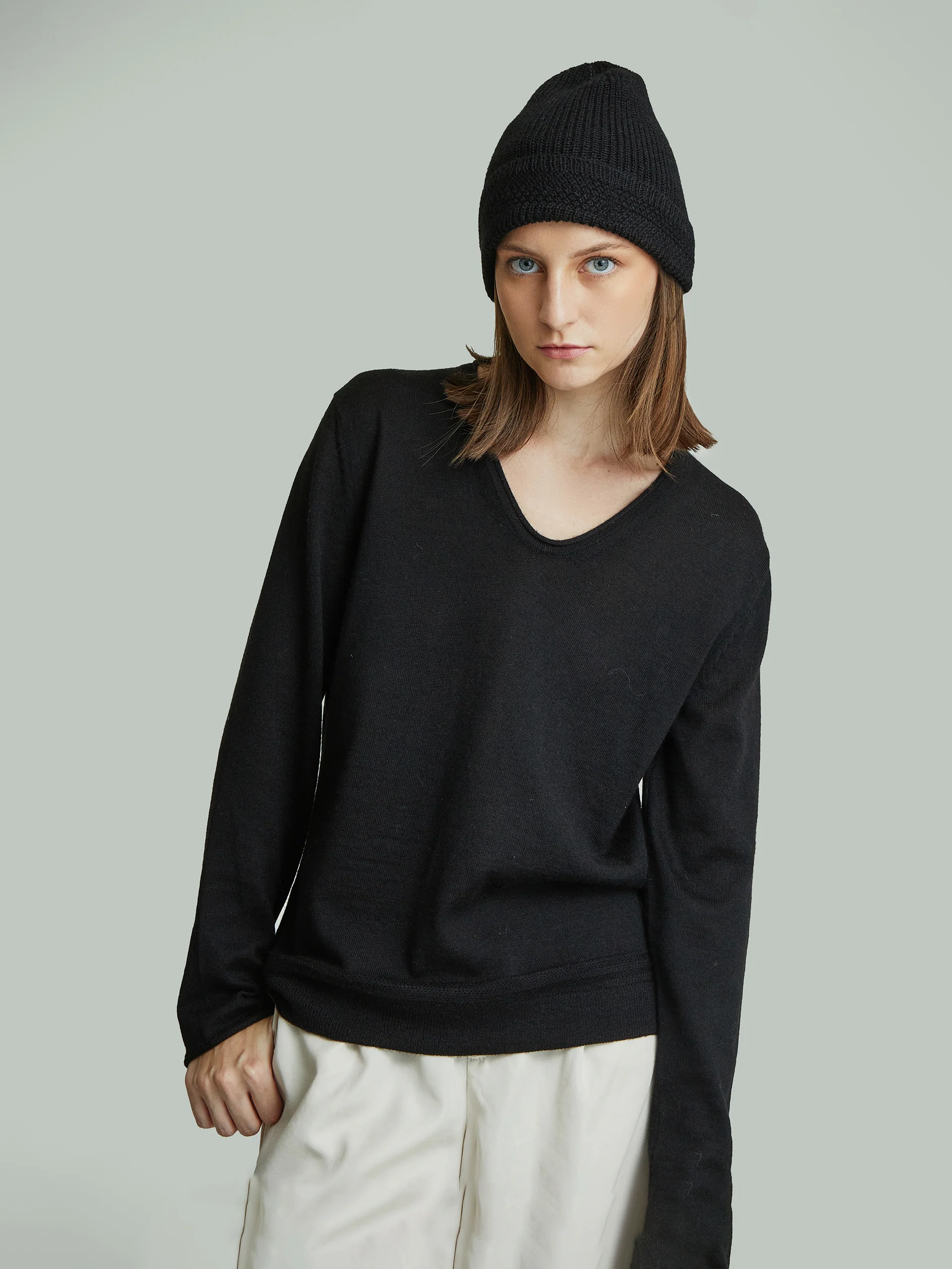 Gorro Bertie De Baby Alpaca Color Negro
