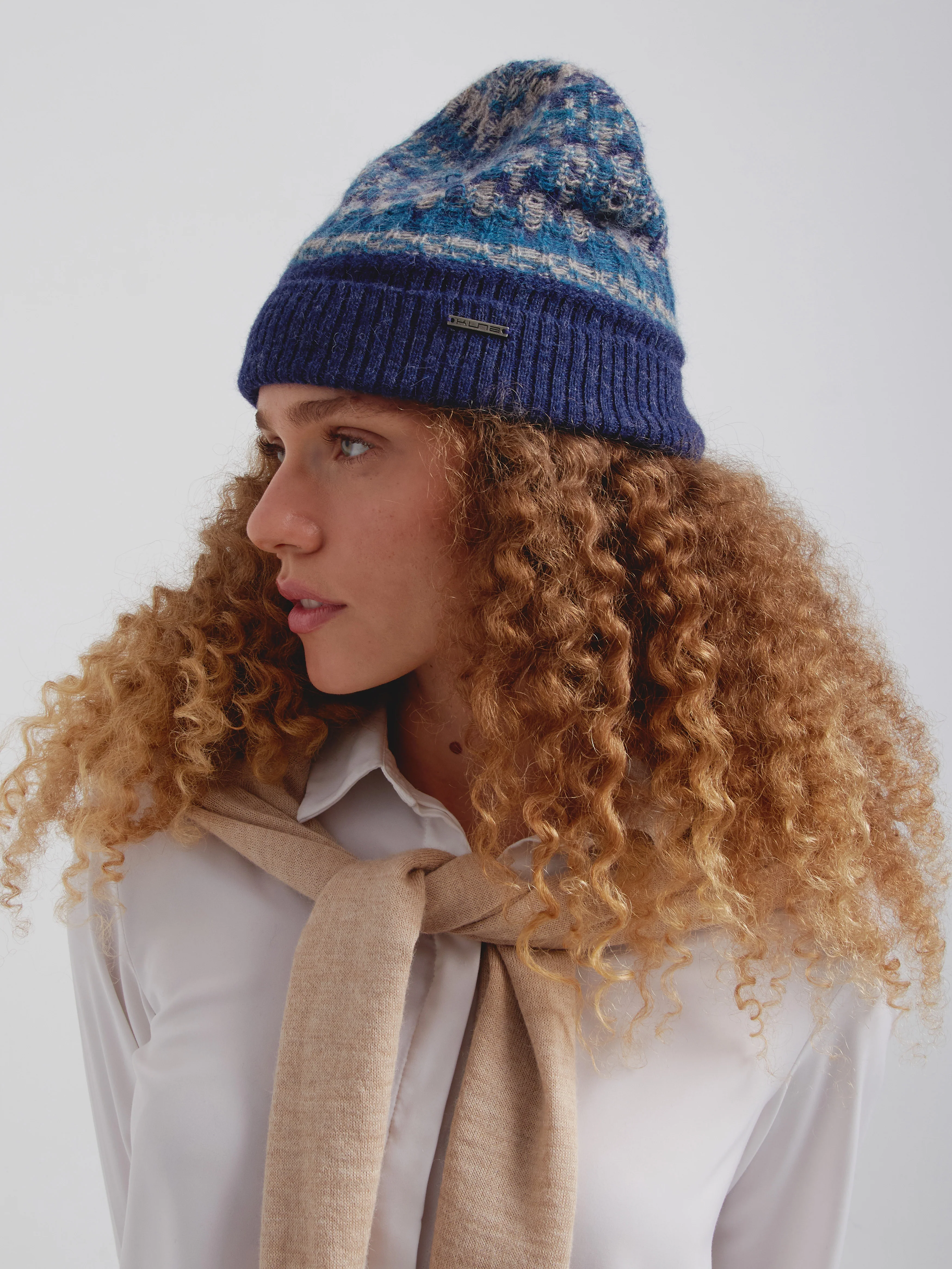 Gorro Calvados De Baby Alpaca Color Azul - Image 2
