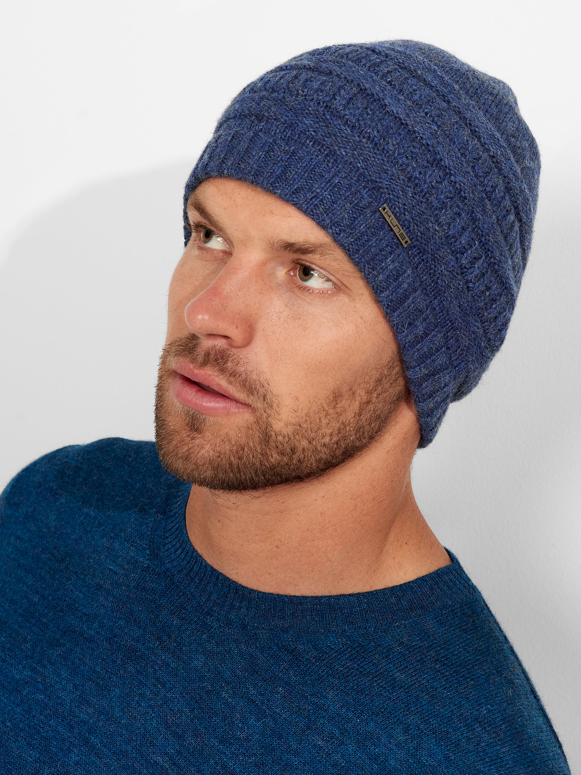 Gorro Zada De Baby Alpaca Color Azul - Image 5