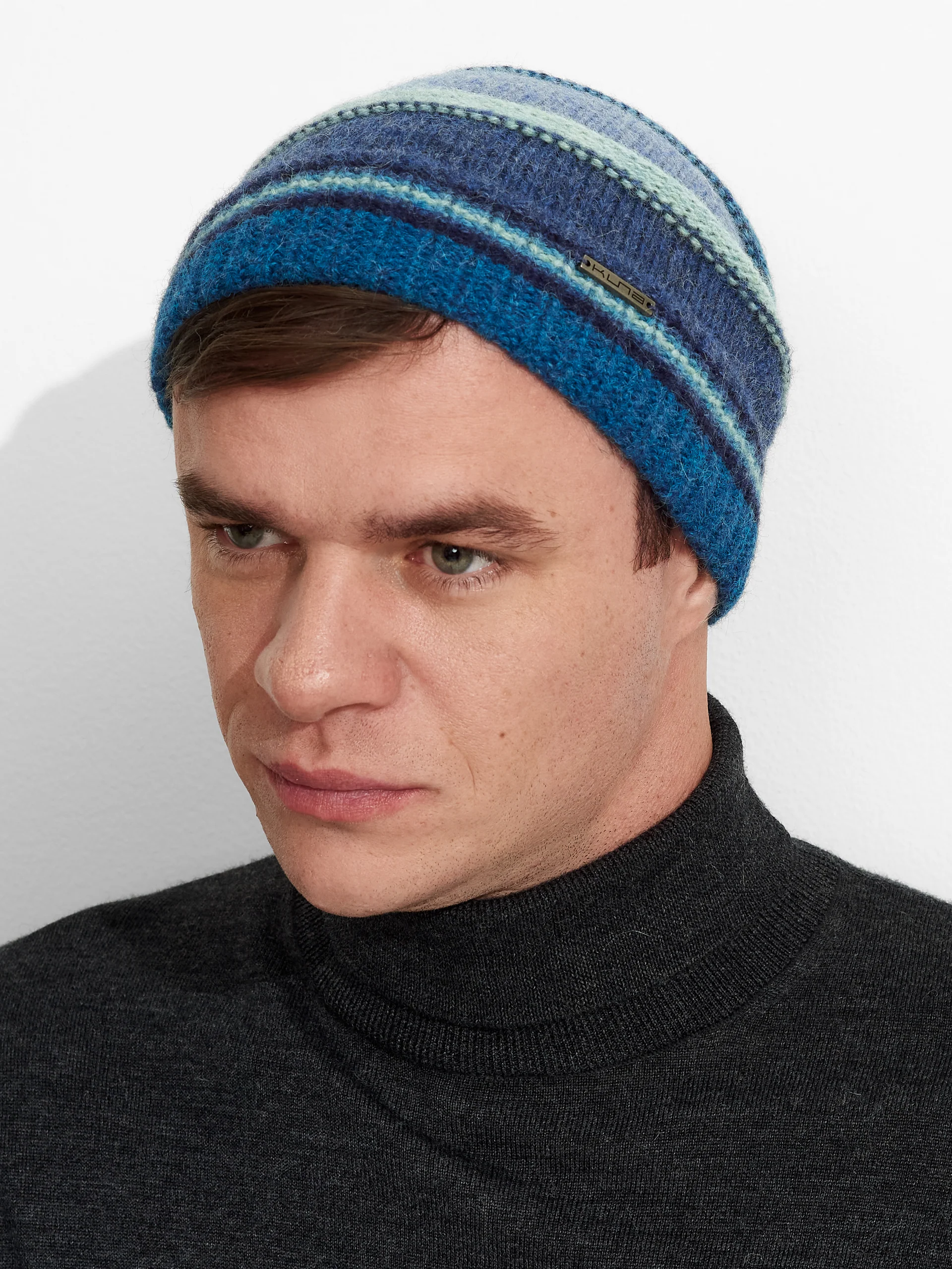 Gorro Zanni De Baby Alpaca Color Azul - Image 5