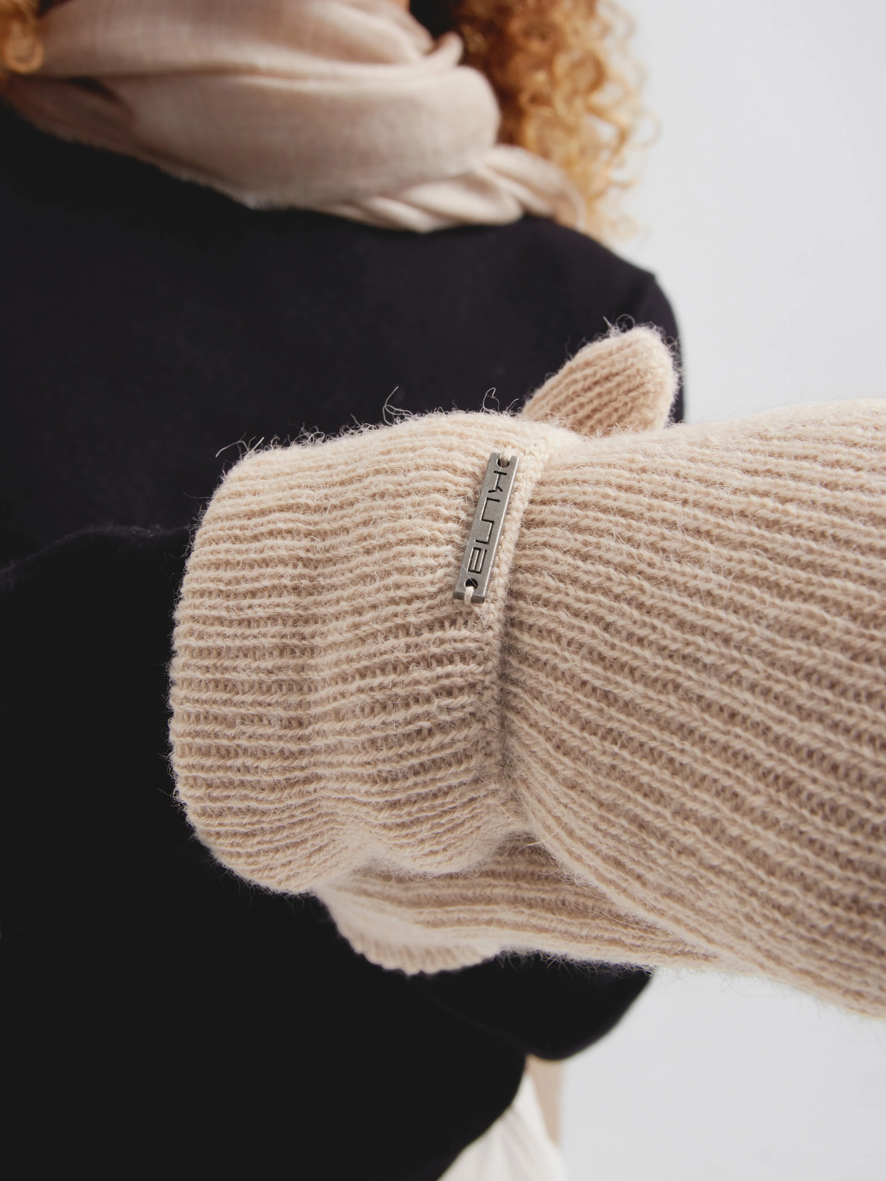 Guantes Cyril De Baby Alpaca Color Beige - Image 3