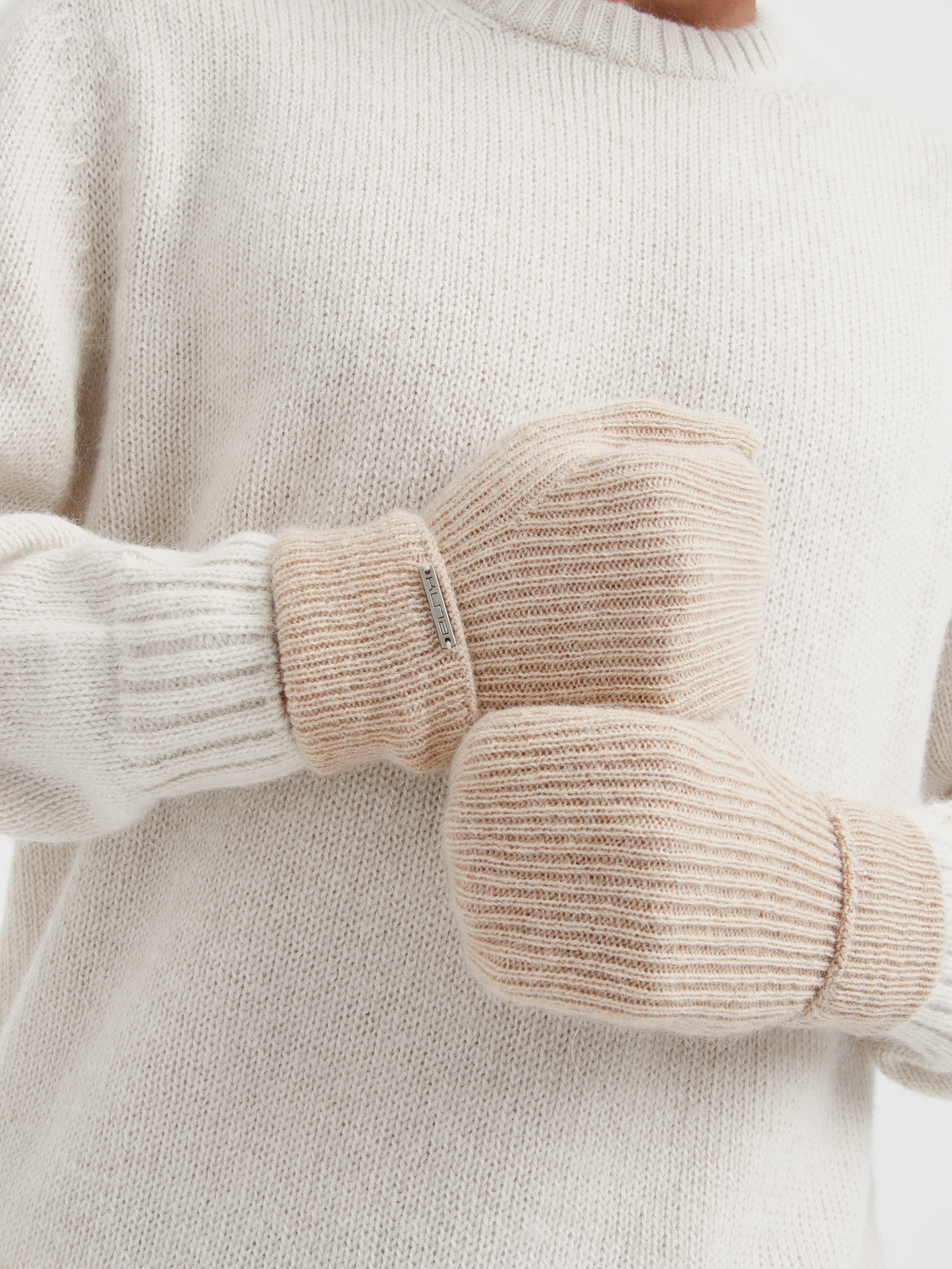 Guantes Cyril De Baby Alpaca Color Beige - Image 5