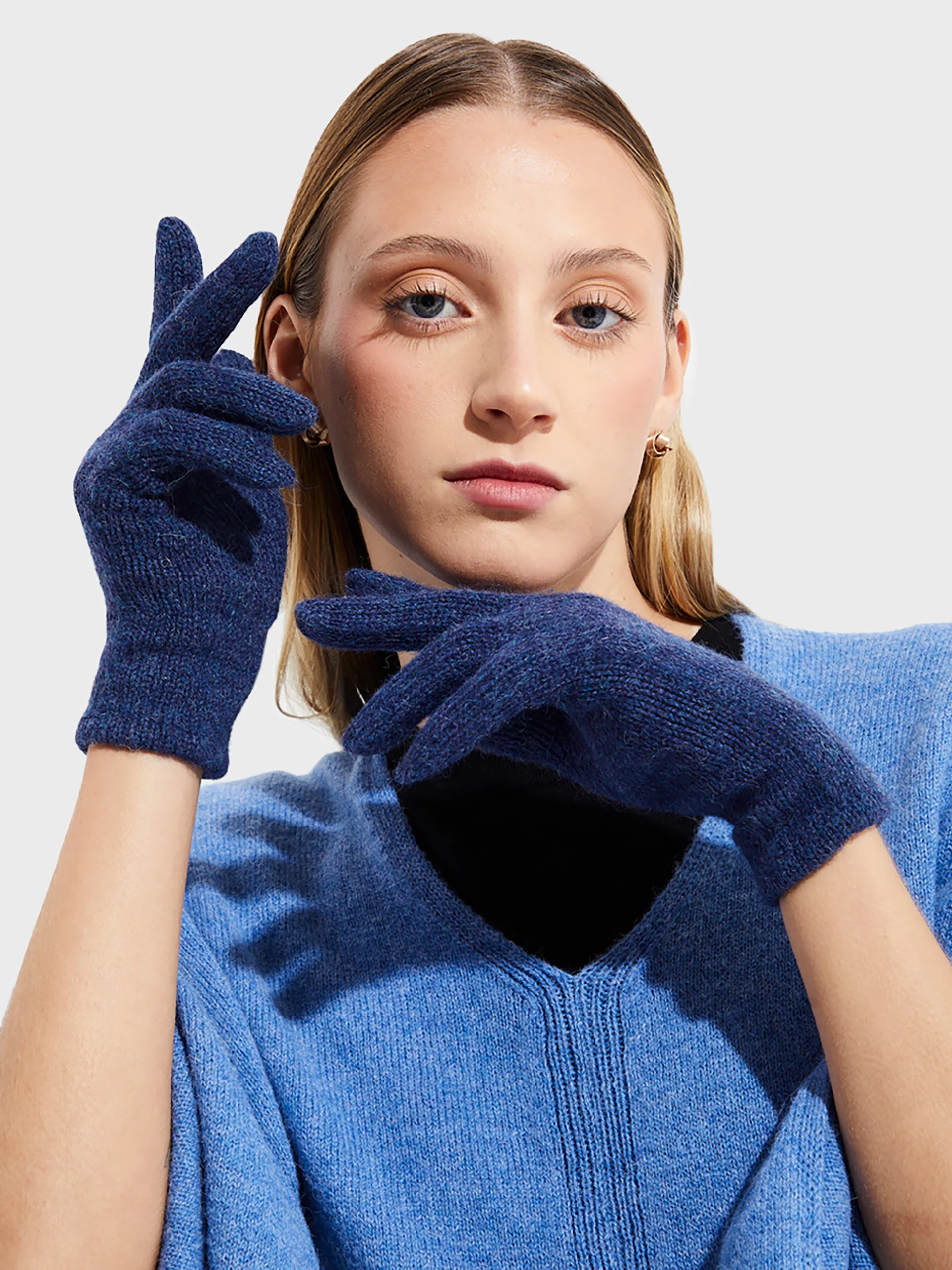 Guantes Paolo De Baby Alpaca Color Azul