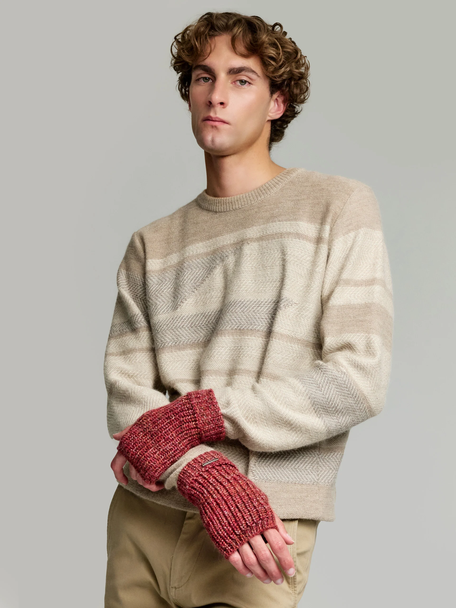 Guantes Ubicate Gloves De Baby Alpaca Color Rojo - Image 4