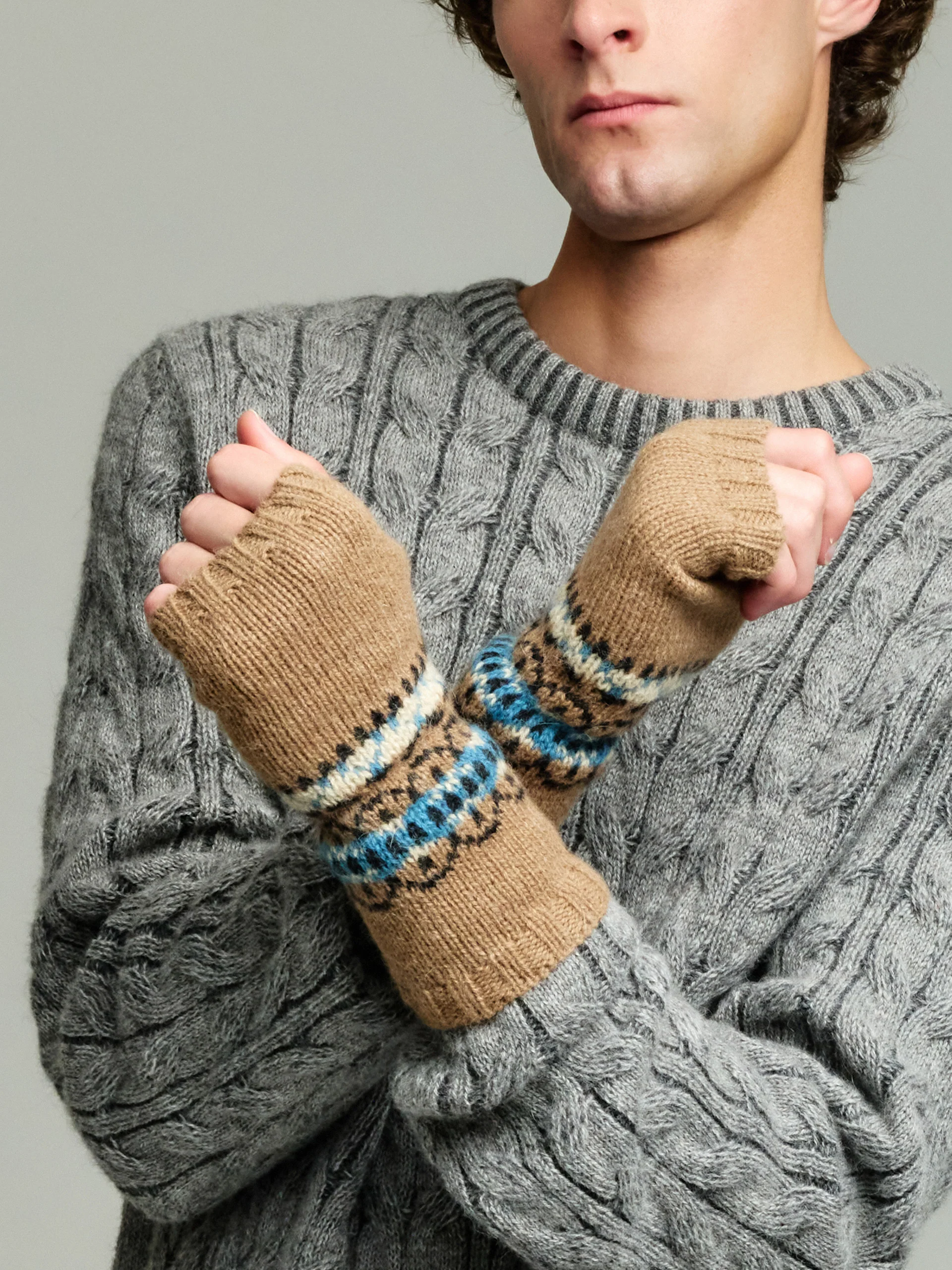 Guantes Yoke Gloves De Baby Alpaca Color Camel - Image 5