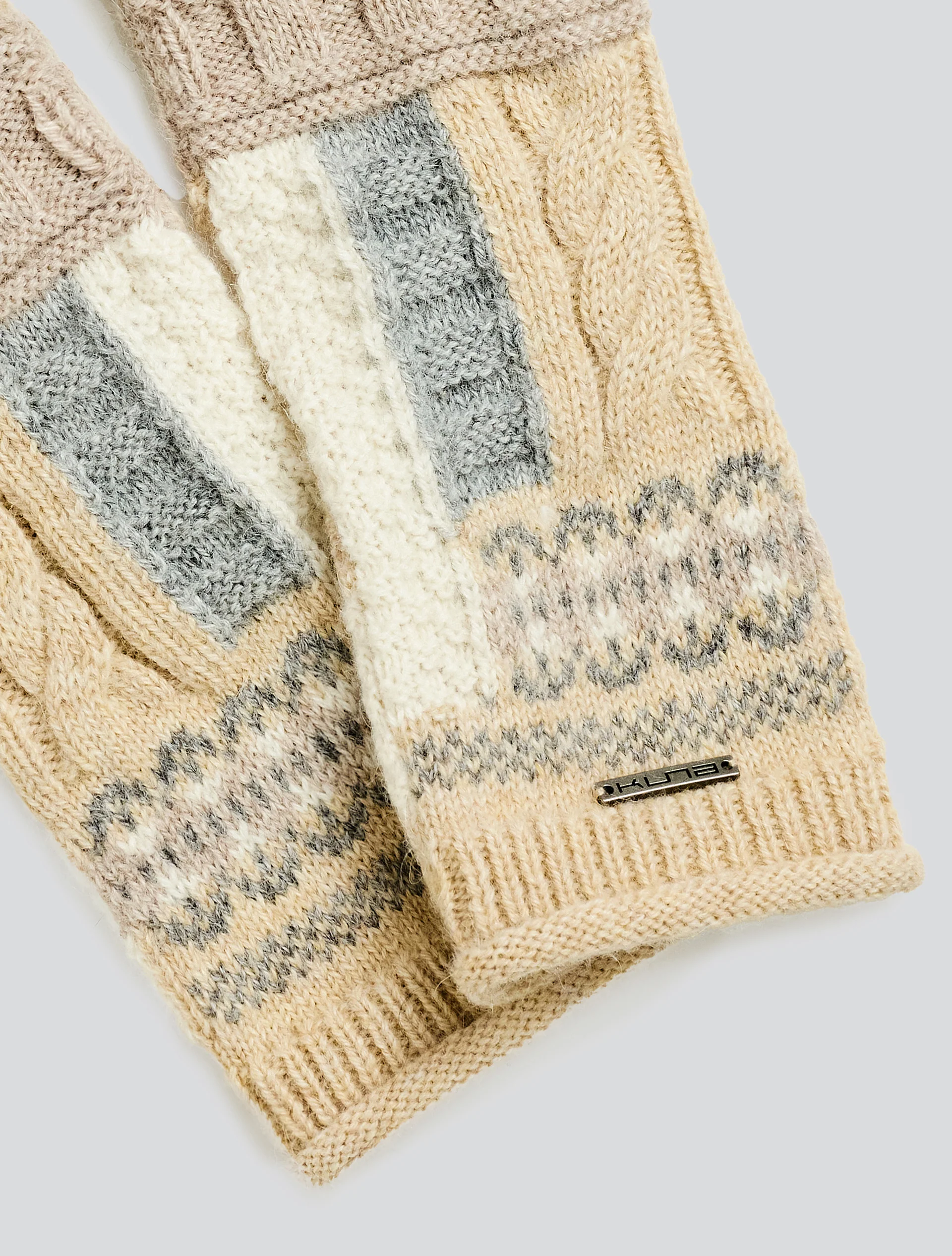 Guantes Yourself De Baby Alpaca Color Beige - Image 6