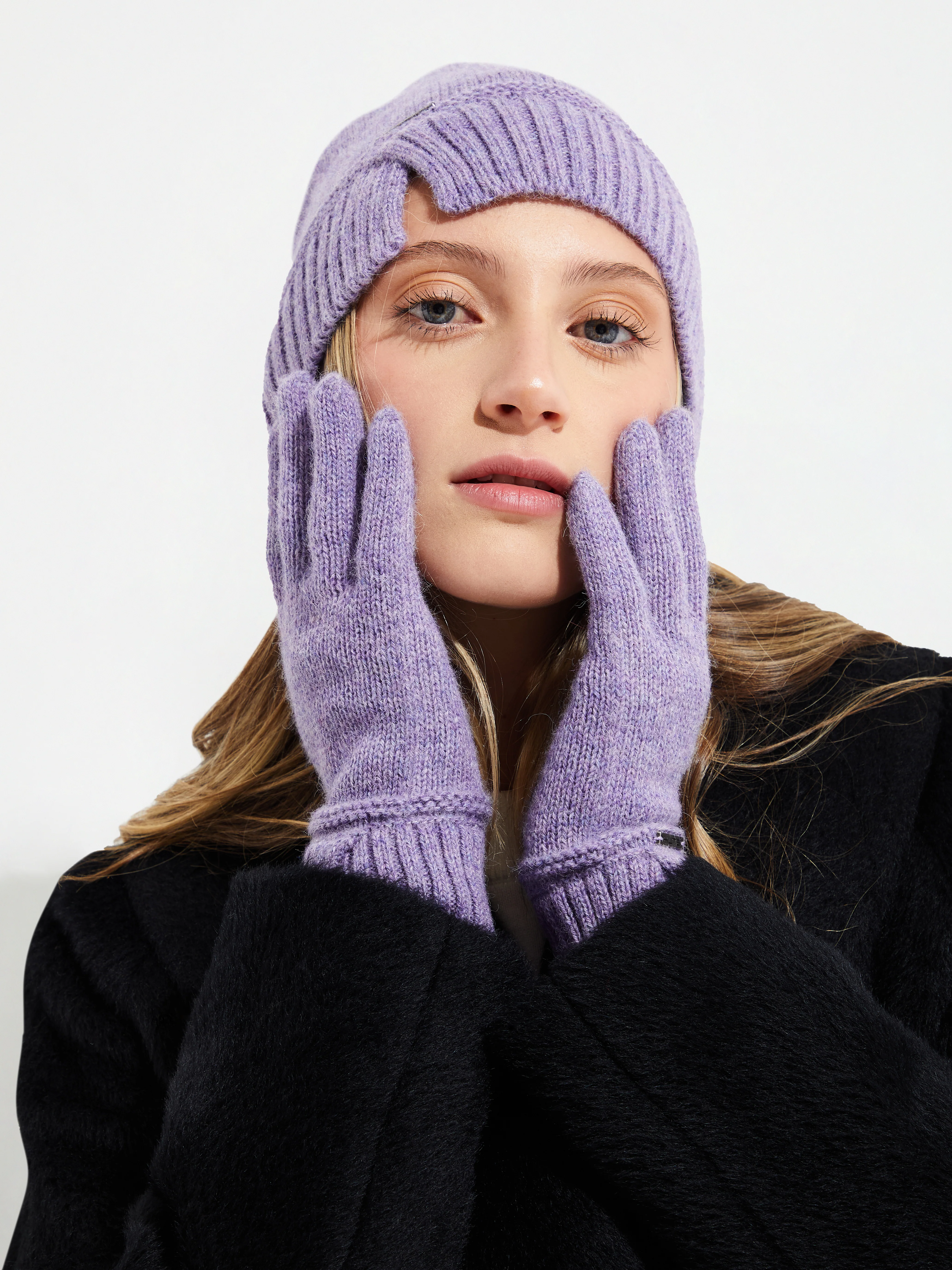 Guantes Yrma De Baby Alpaca Color Morado