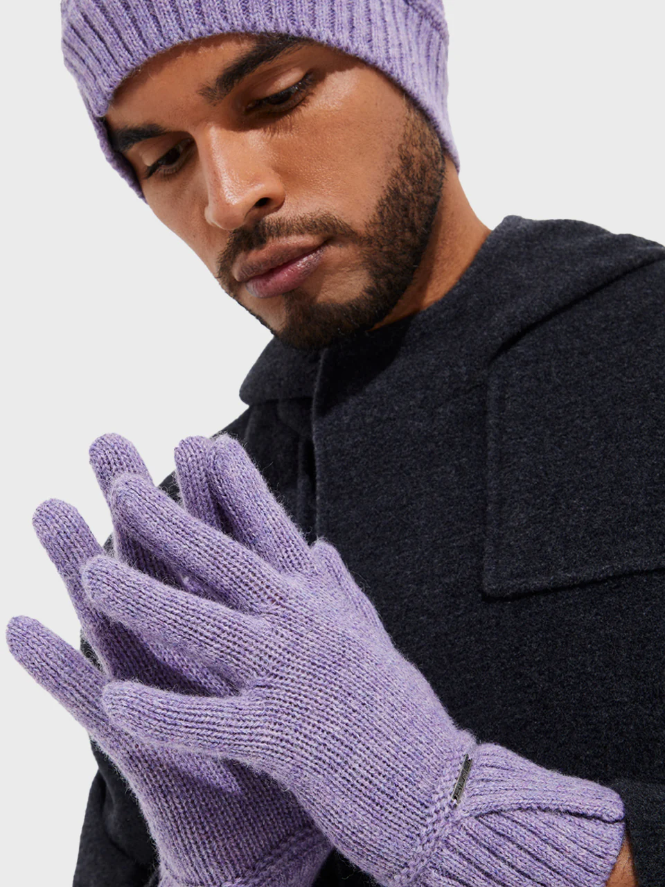 Guantes Yrma De Baby Alpaca Color Morado - Image 4