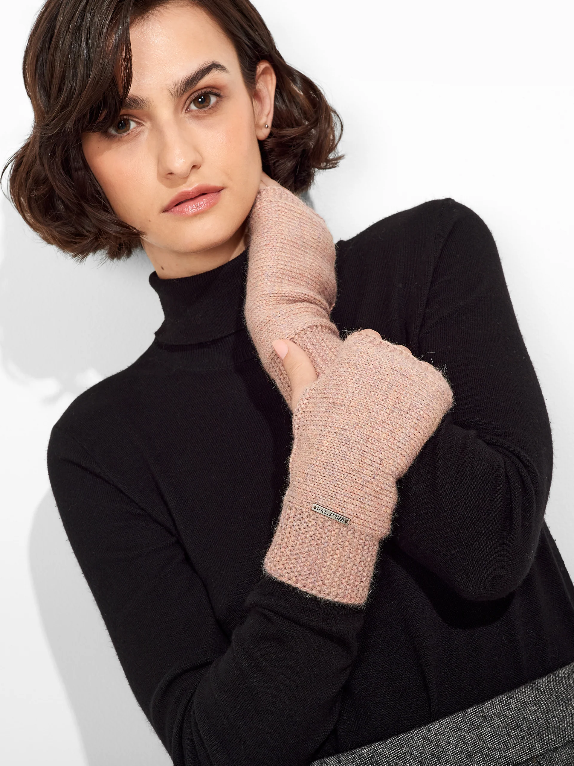 Guantes Zafiro De Baby Alpaca Color Rosado - Image 3