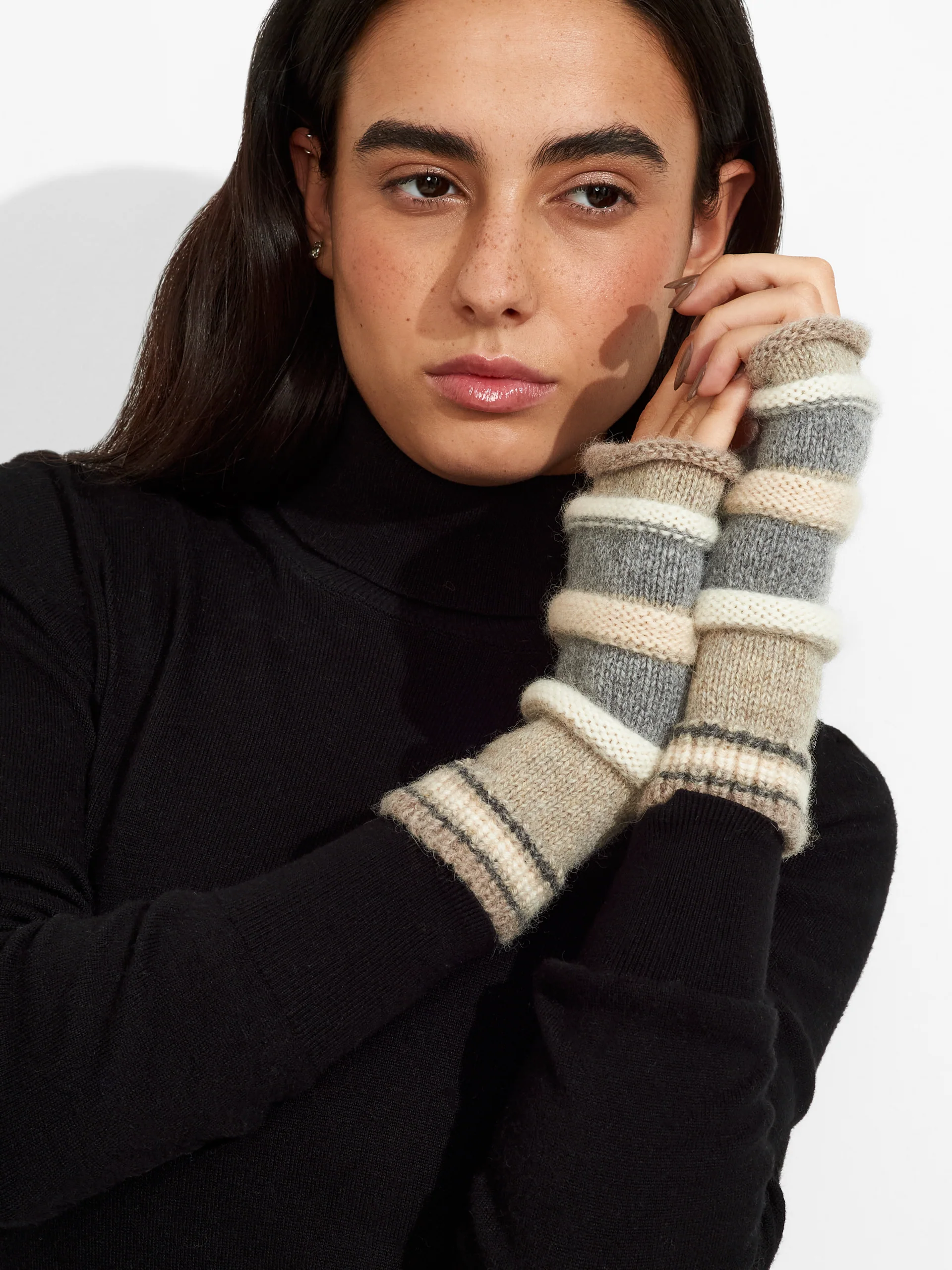 Guantes Zanni De Baby Alpaca Color Beige - Image 3