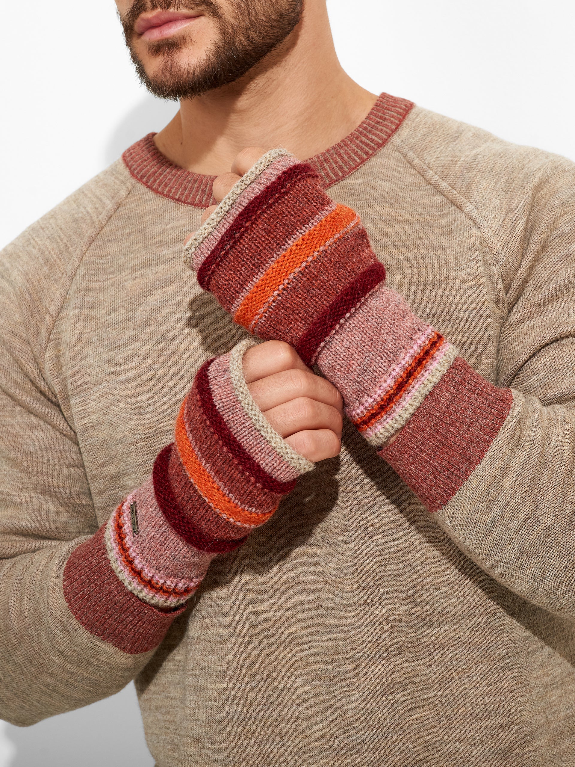 Guantes Zanni De Baby Alpaca Color Rosado - Image 5