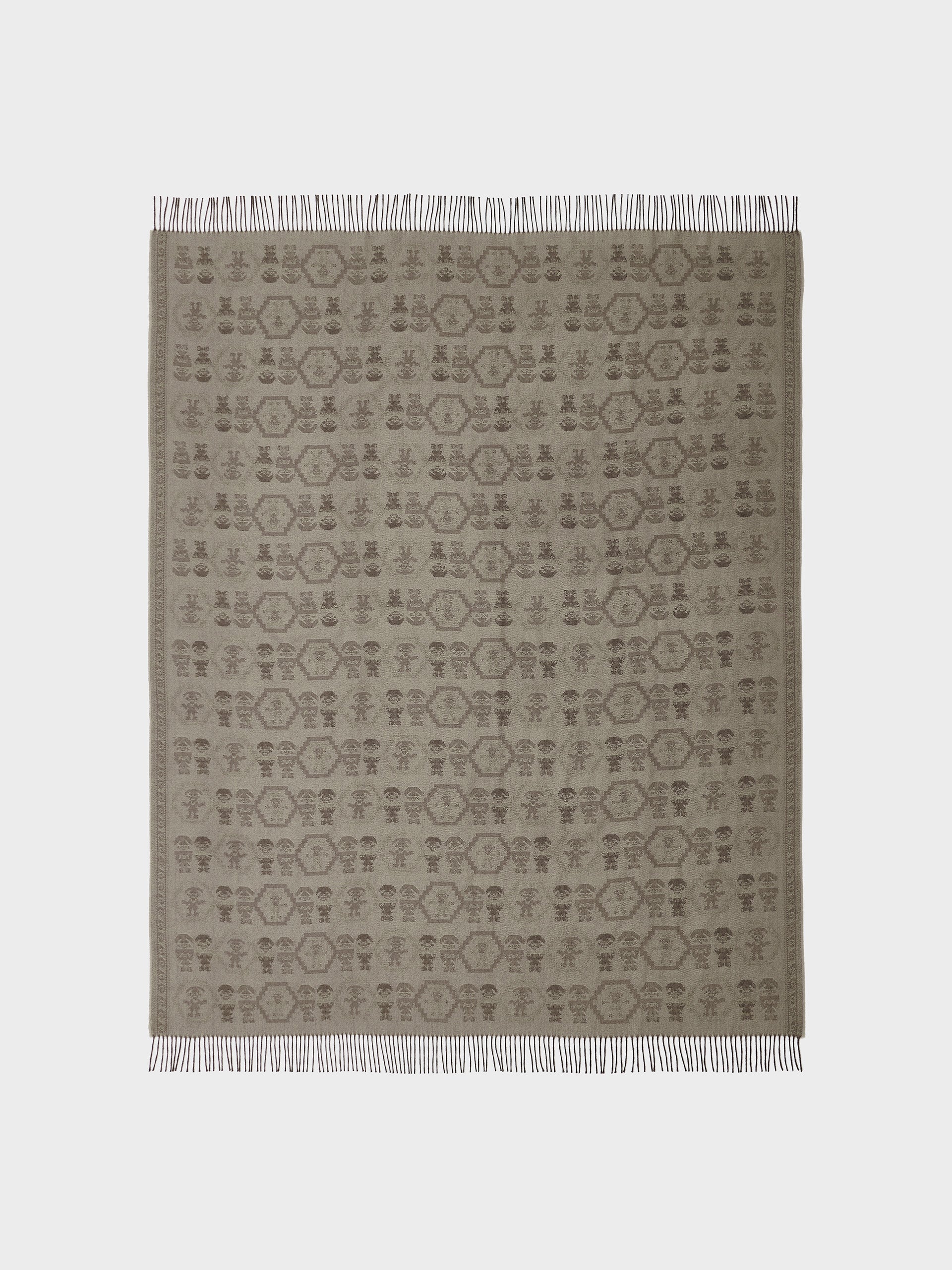 Manta Chimu - 13 De Baby Alpaca Color Beige - Image 5
