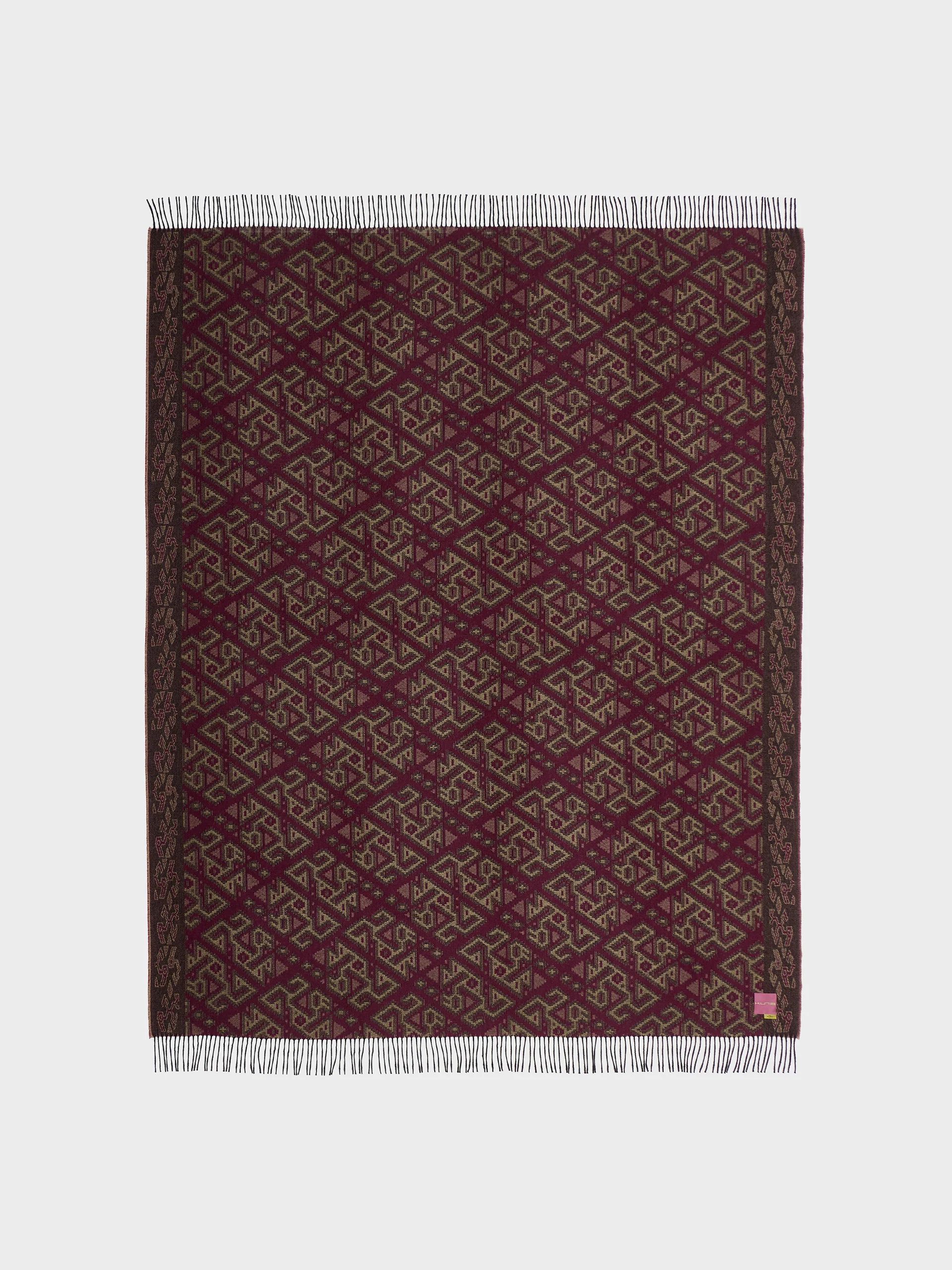 Manta Chincha - 2 De Baby Alpaca Color Rojo - Image 4