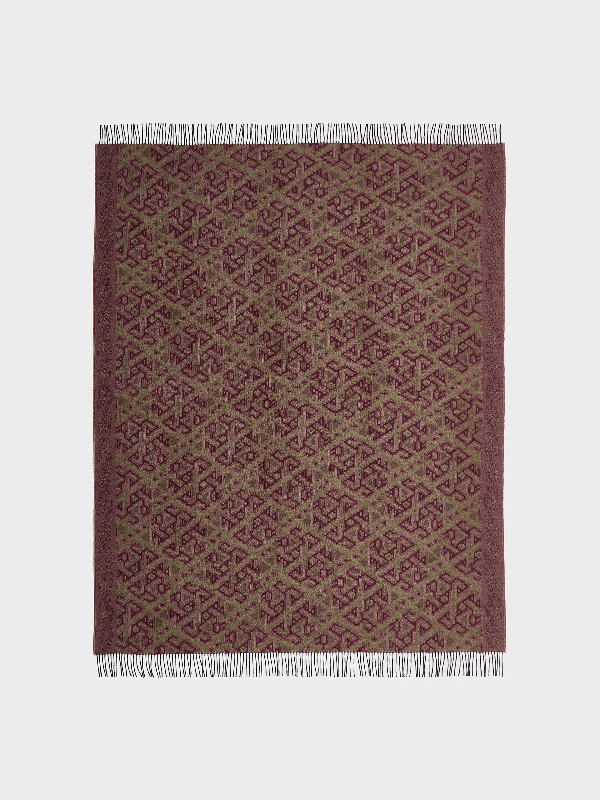 Manta Chincha - 2 De Baby Alpaca Color Rojo - Image 5
