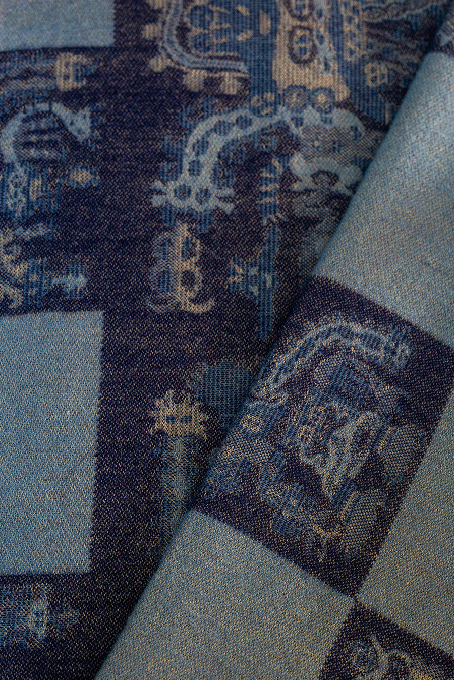 Manta Nazca - 25 De Baby Alpaca Color Azul - Image 3