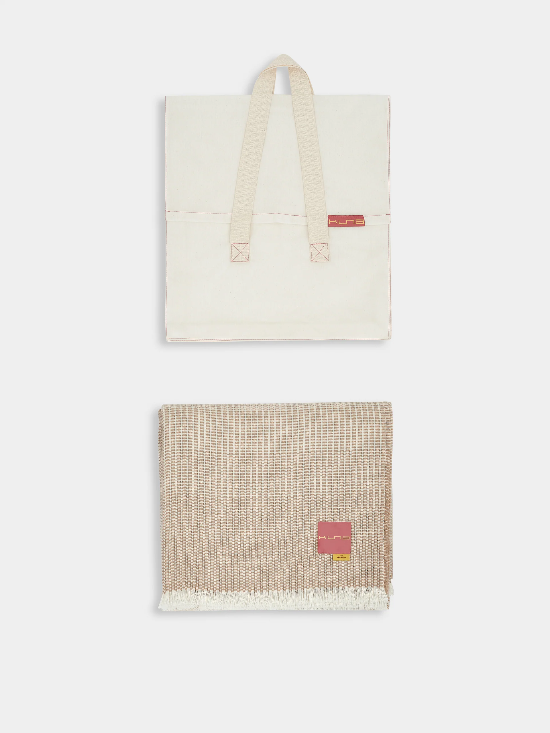 Manta Y25 De Baby Alpaca Color Beige - Image 3